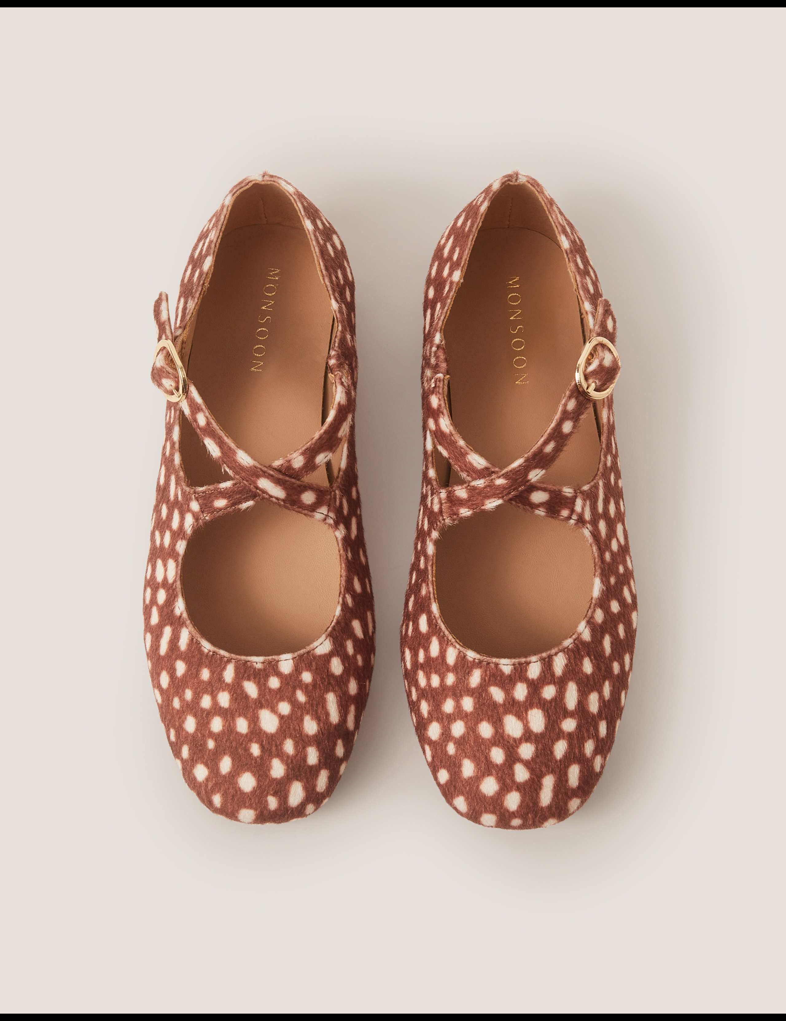 Deer Print Flat Ballet Pumps 2 of 3