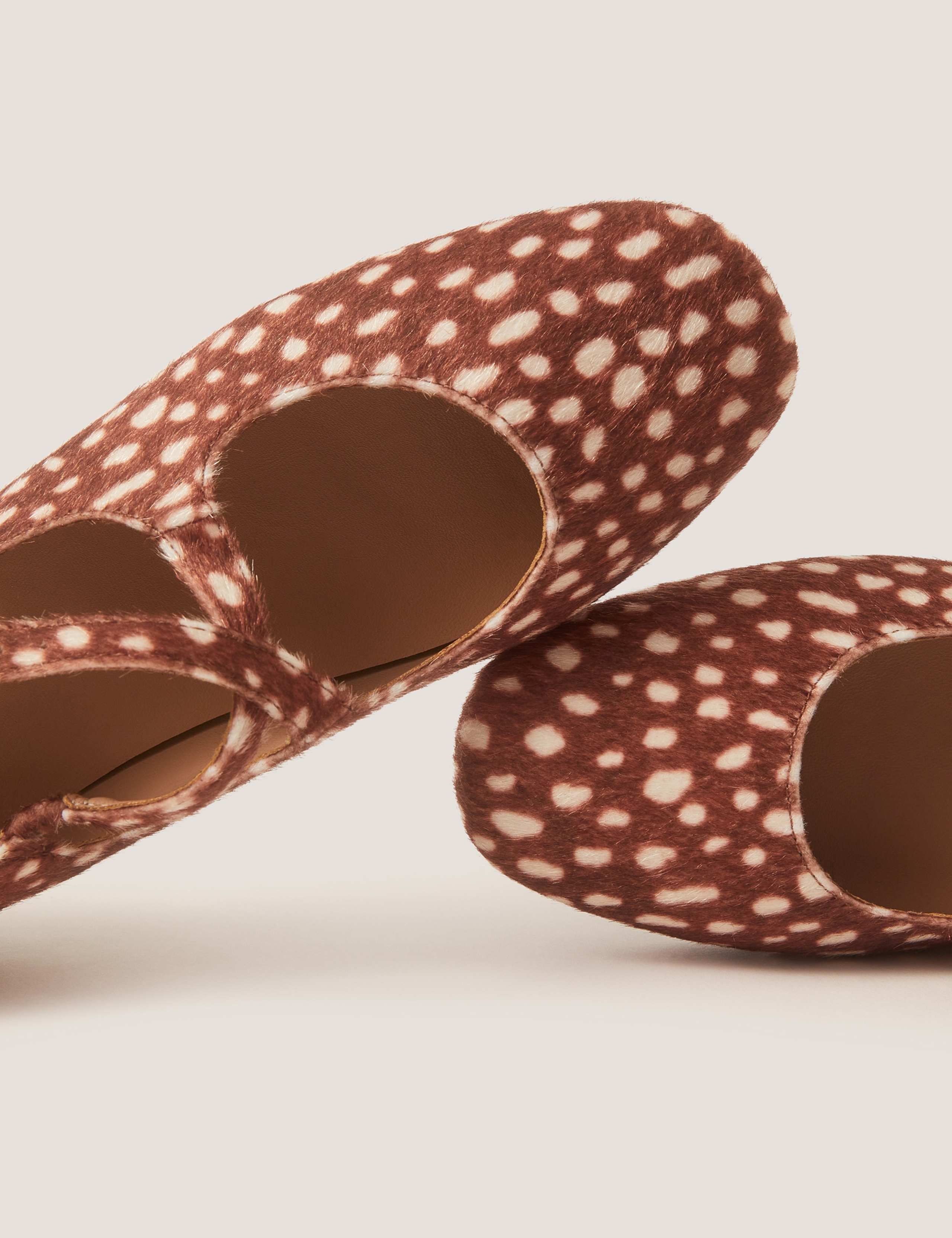 Deer Print Flat Ballet Pumps 3 of 3