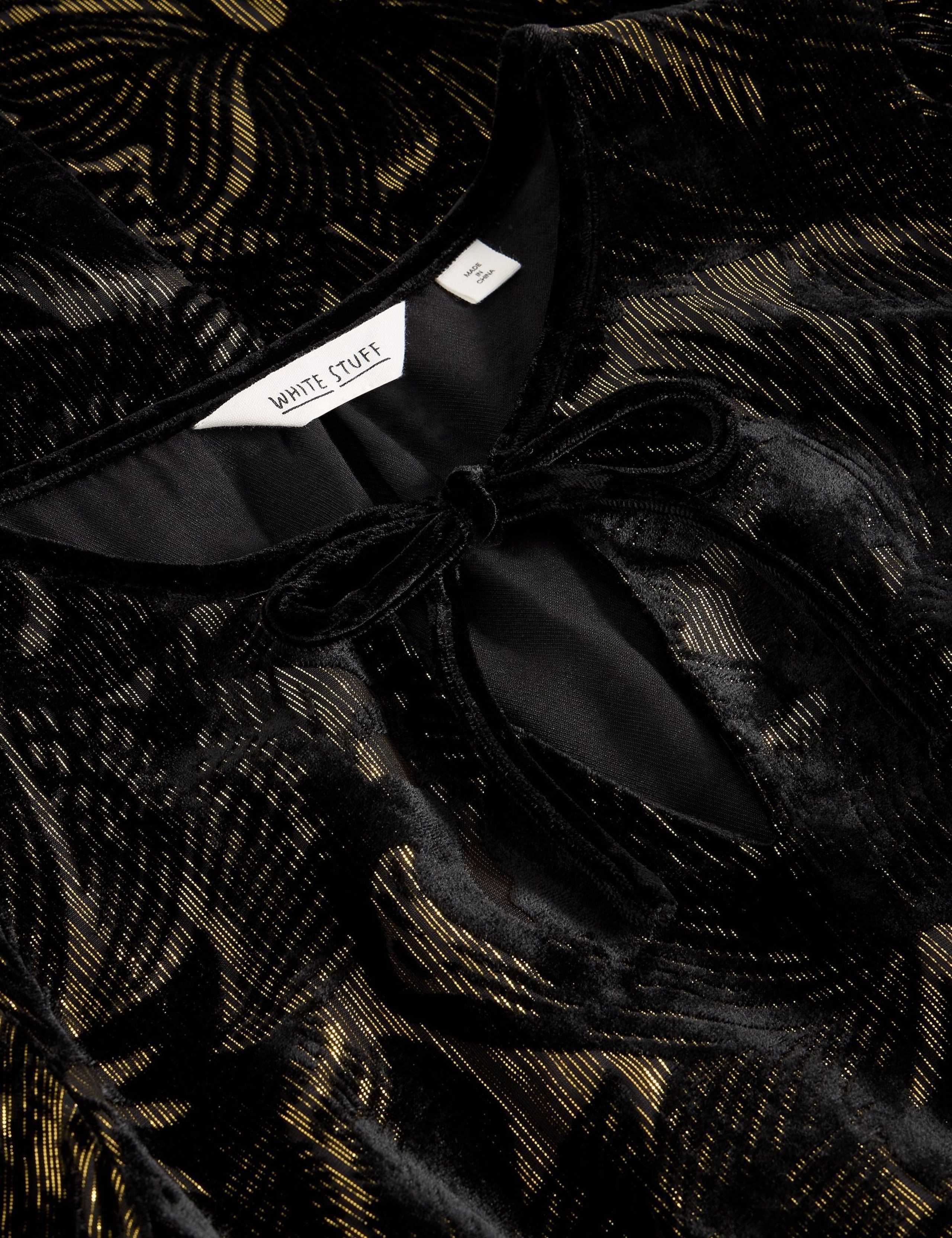 Velvet Knee Length Waisted Dress 4 of 7