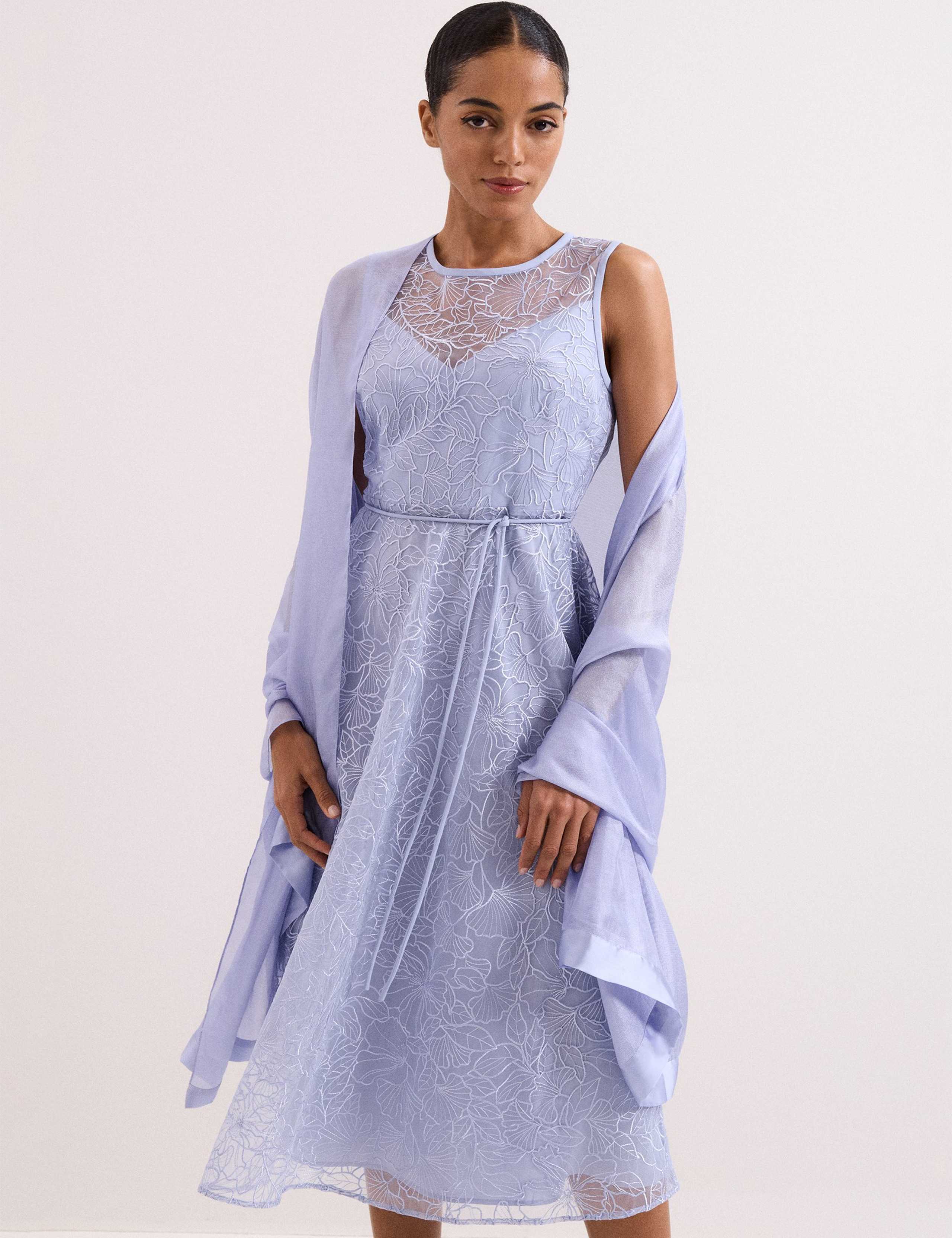 Satin Trim Scarf 2 of 6