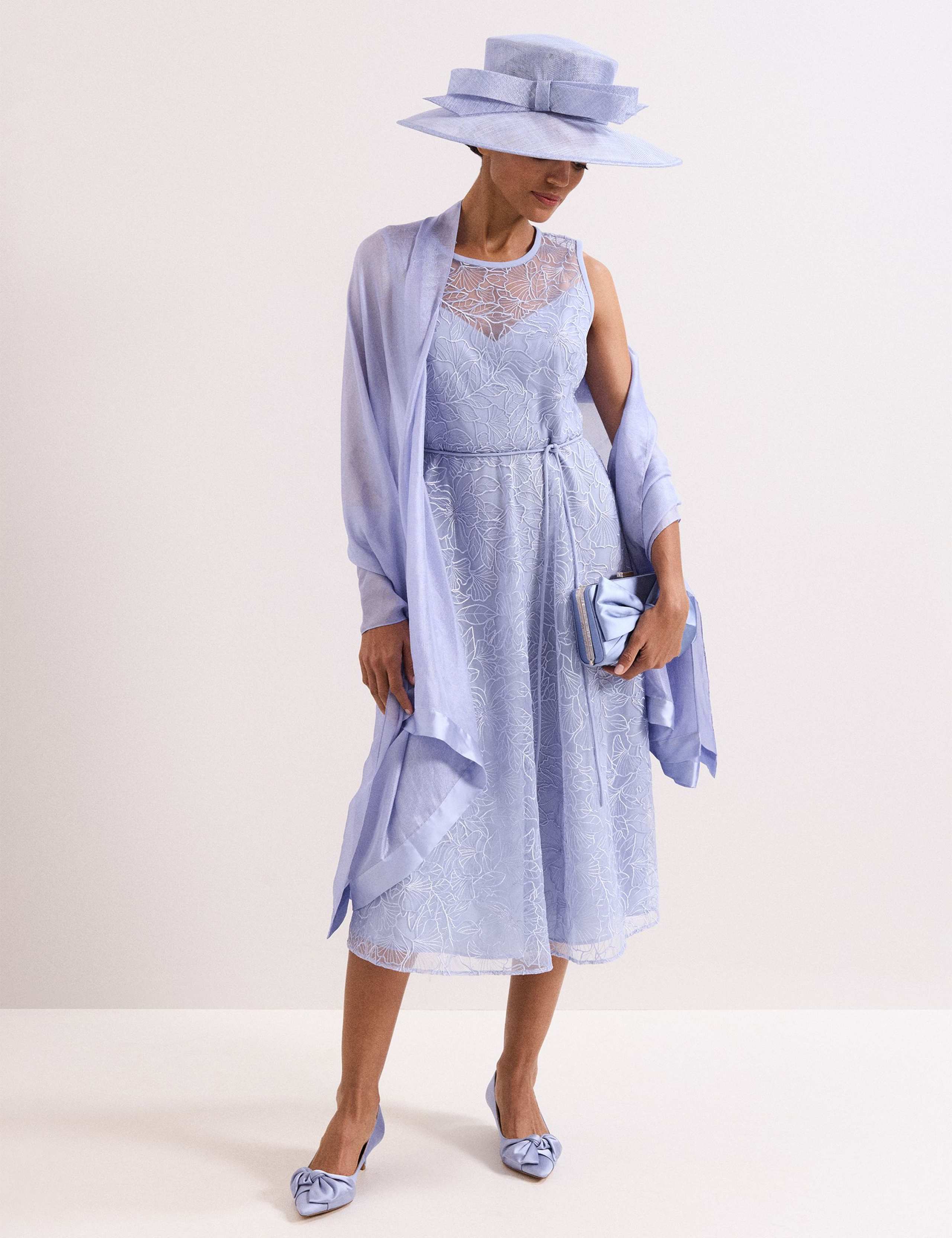 Satin Trim Scarf 3 of 6