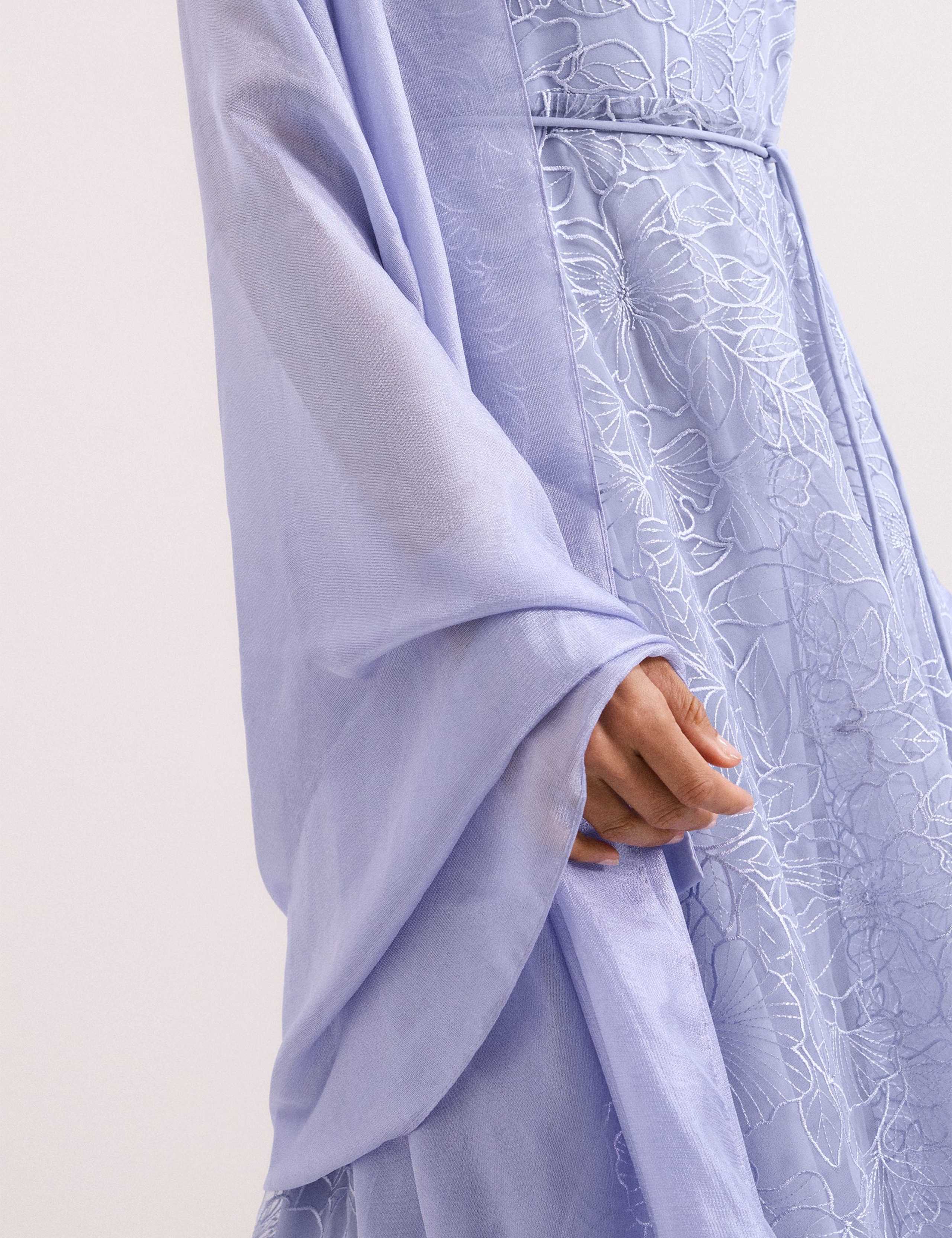 Satin Trim Scarf 5 of 6