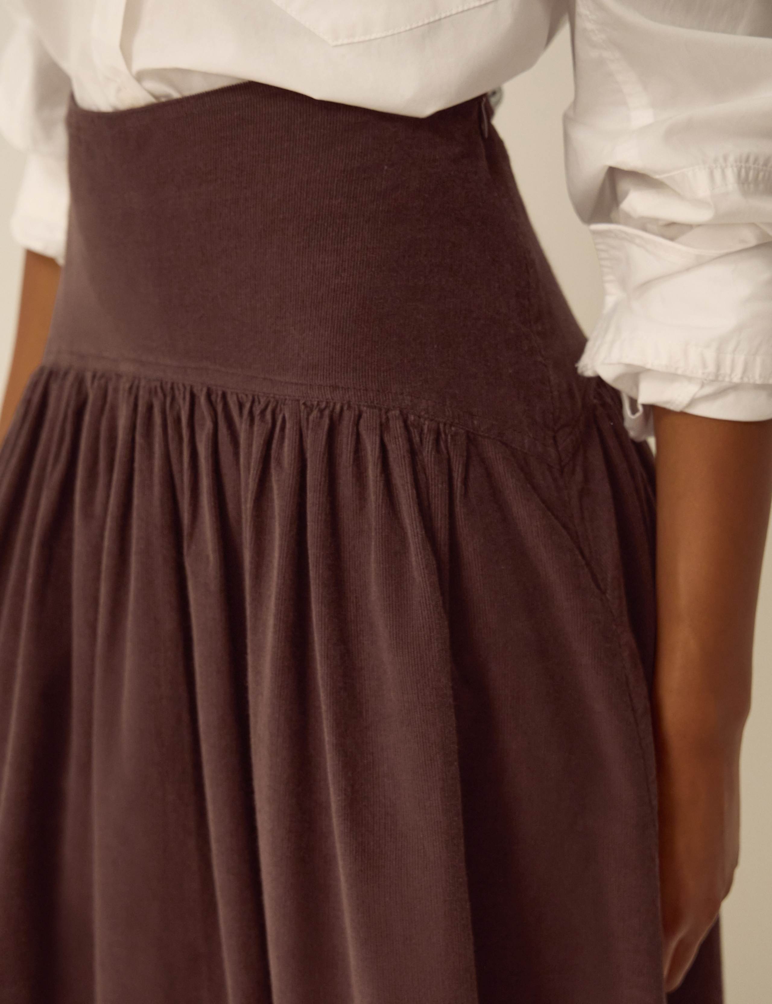 Cord Midi A Line Skirt 4 of 4