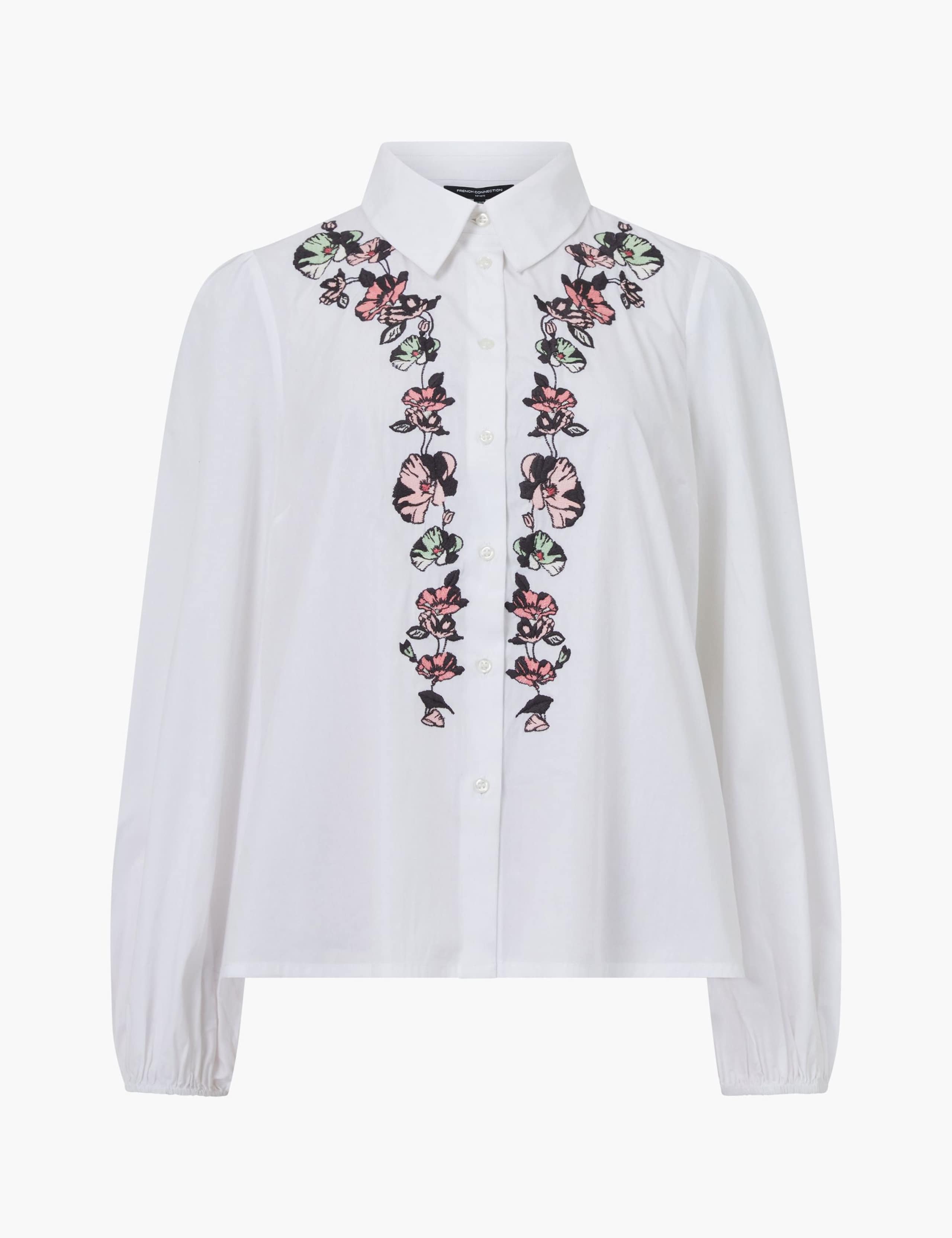 Pure Cotton Floral Embroidered Shirt 2 of 3