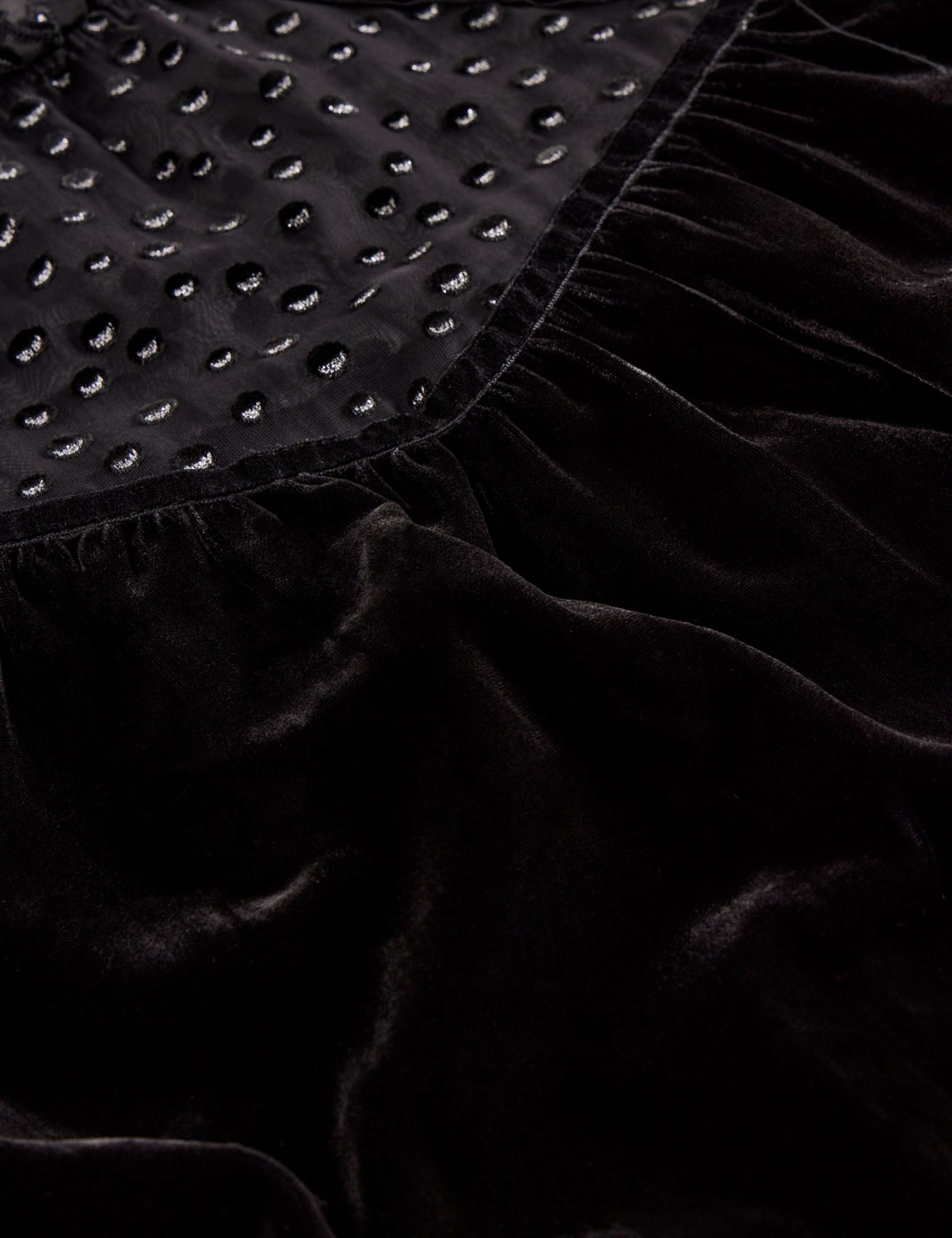 Velvet Embellished Knee Length Tea Dress 6 of 6