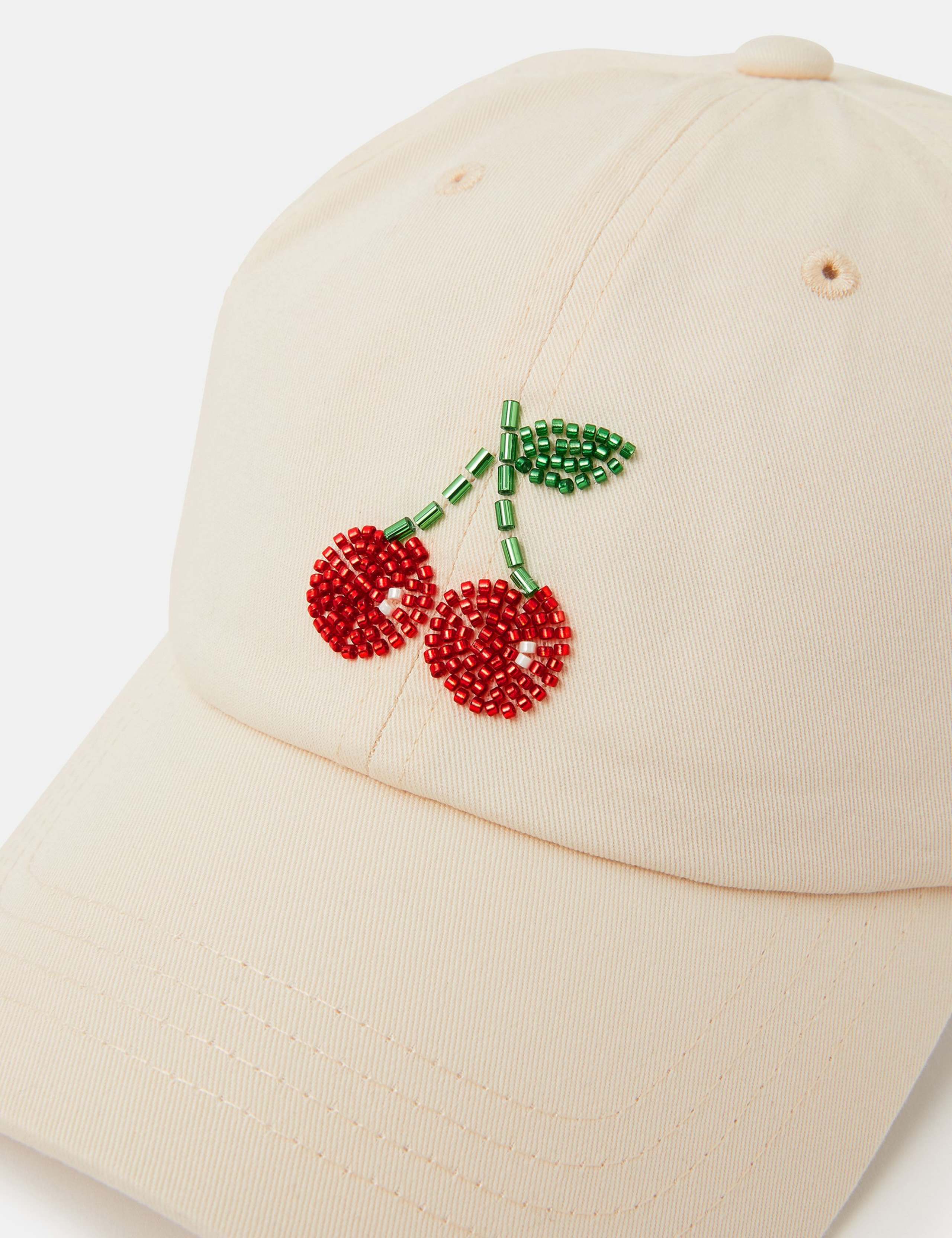 Cherry Embellished Baseball Cap 2 of 3