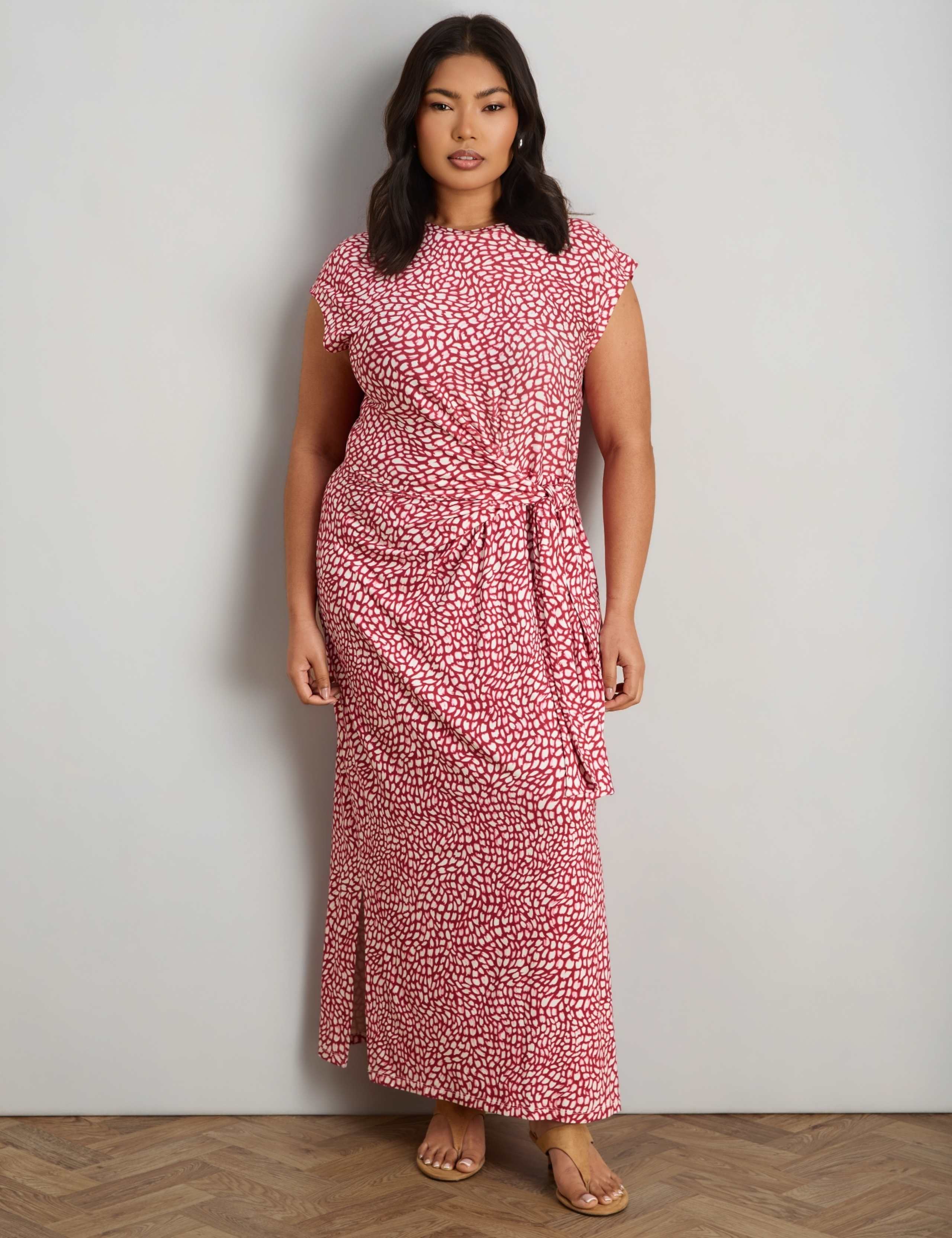 Printed Tie Waist Maxi Dress 1 of 4