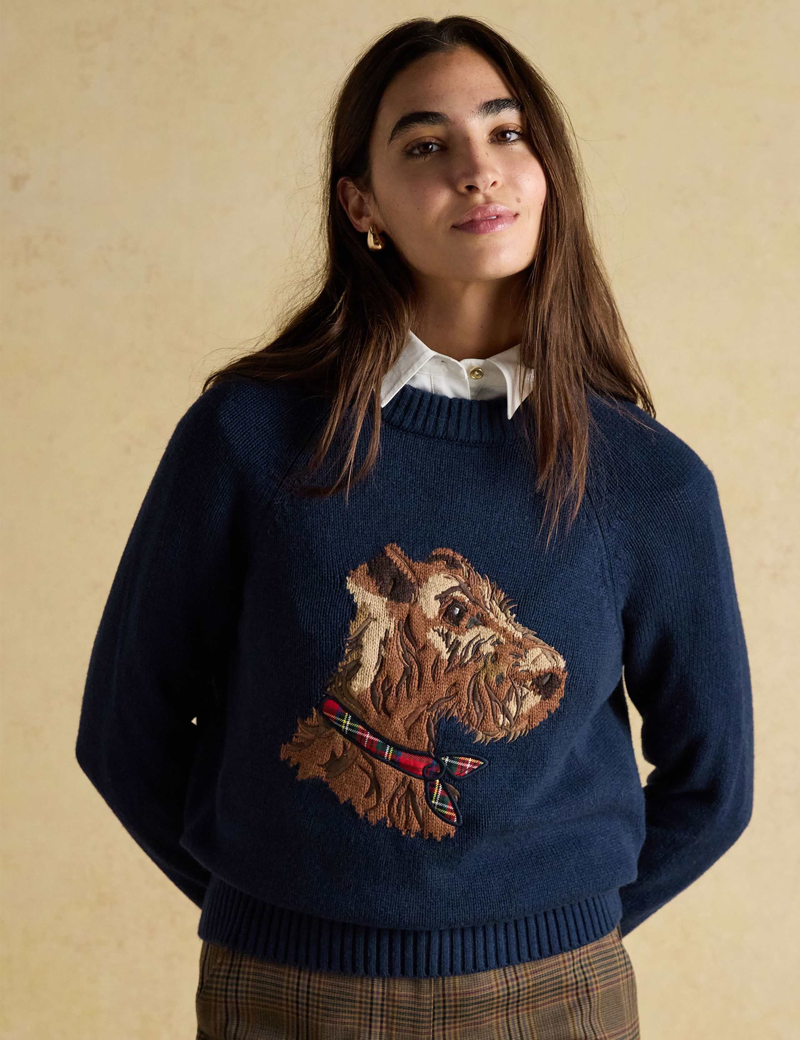 Cotton Rich Dog Jumper with Wool 1 of 7