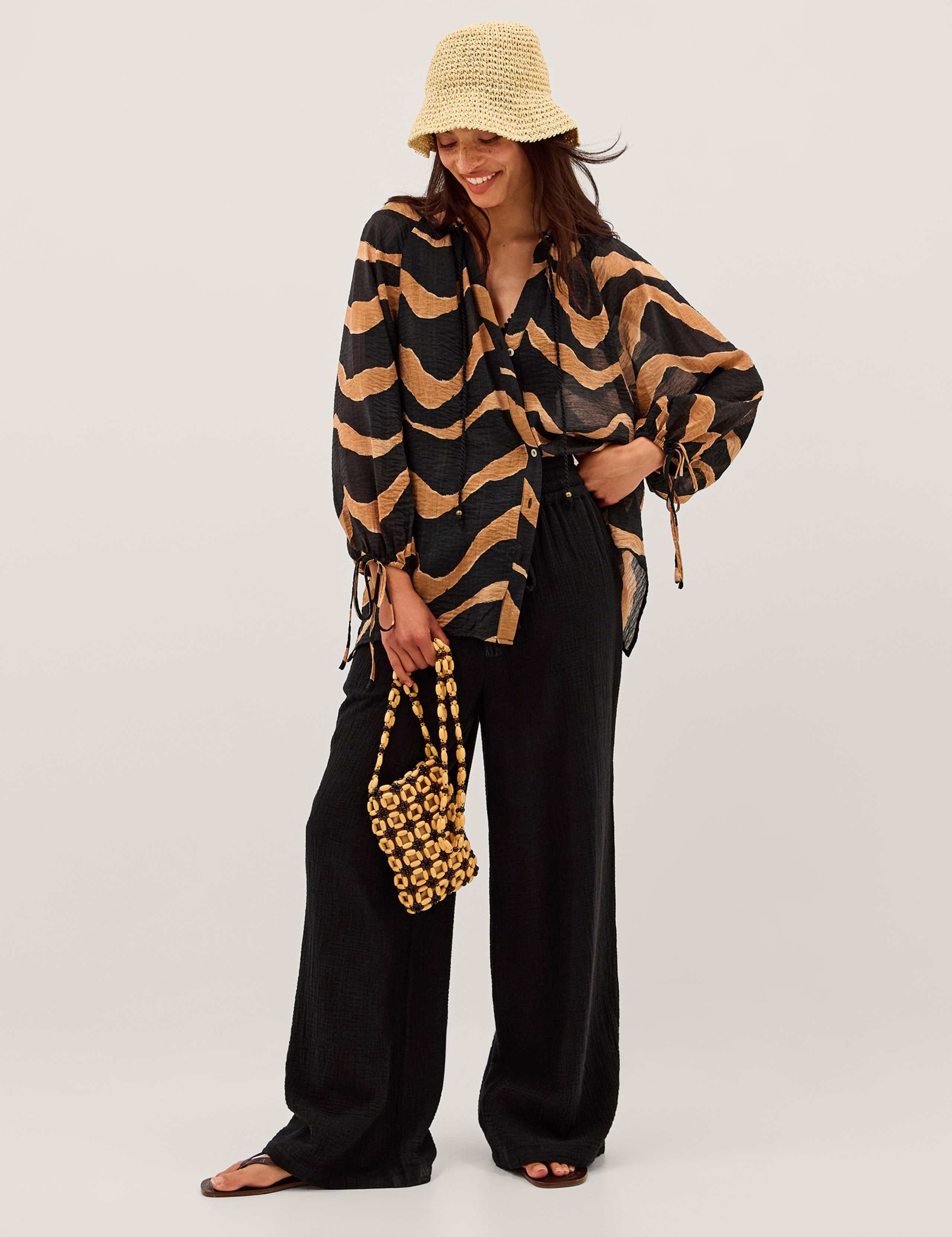 Printed Tie Detail Blouse 3 of 5
