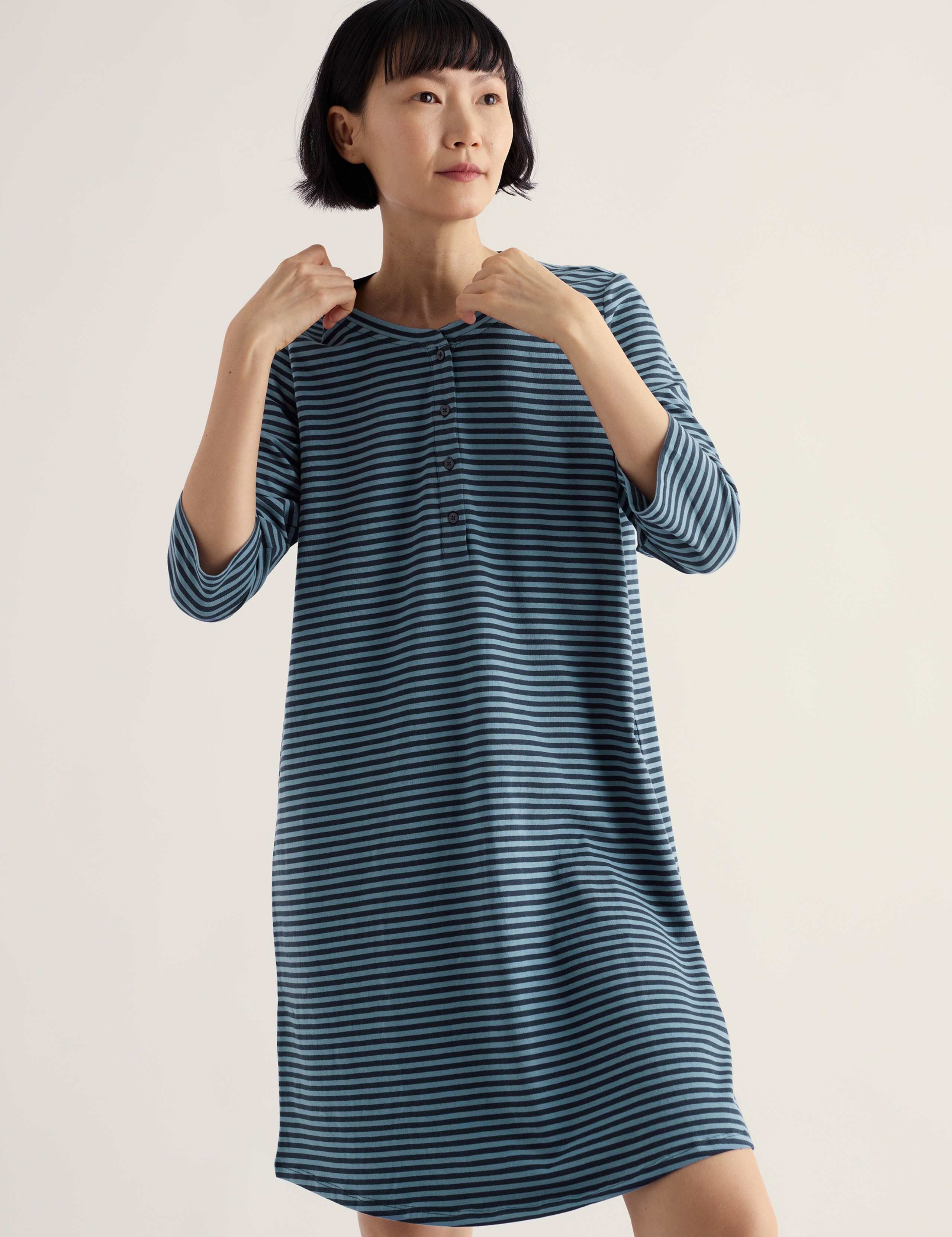 Cotton Rich Striped Nightdress 3 of 5