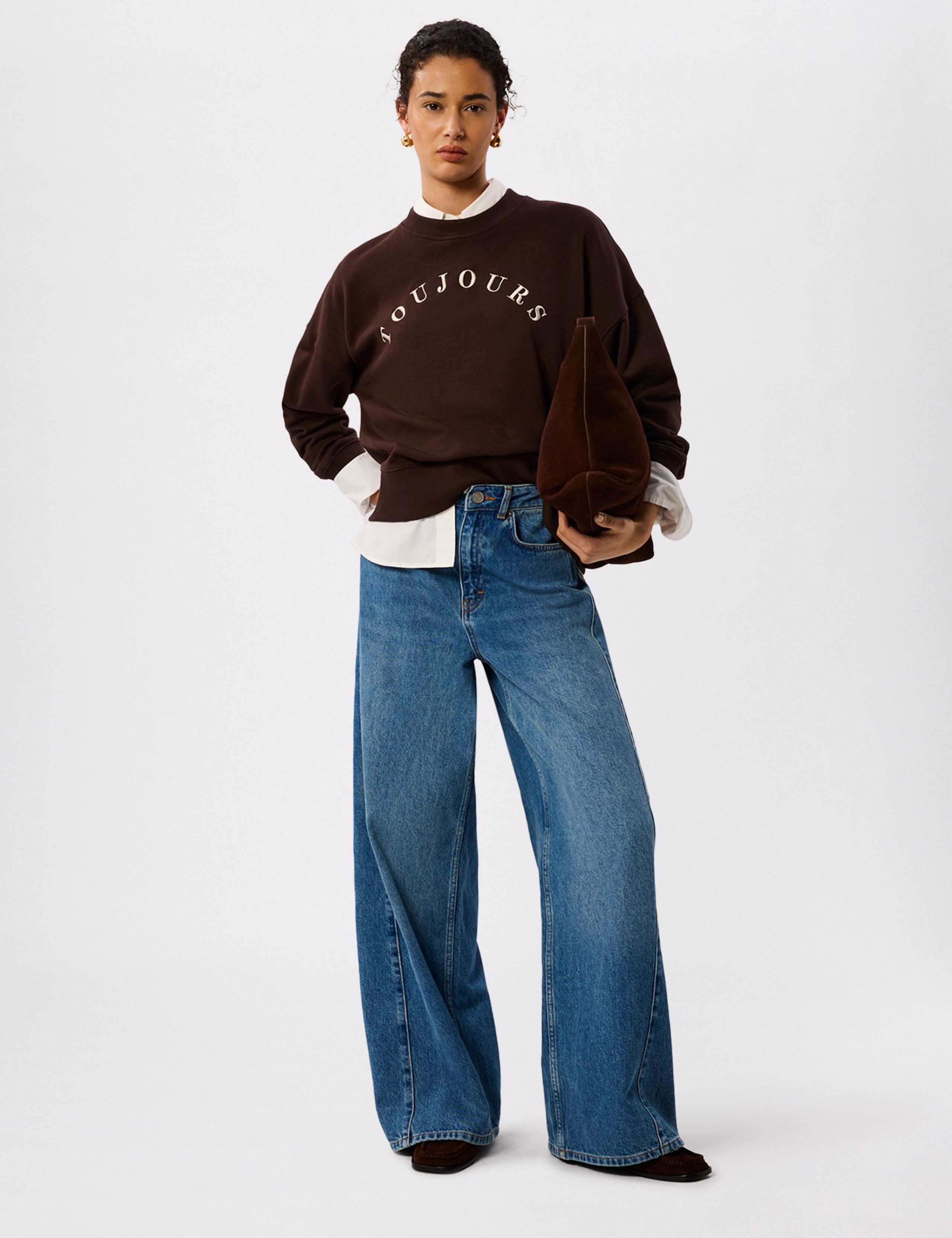Pure Cotton Slogan Sweatshirt 3 of 6