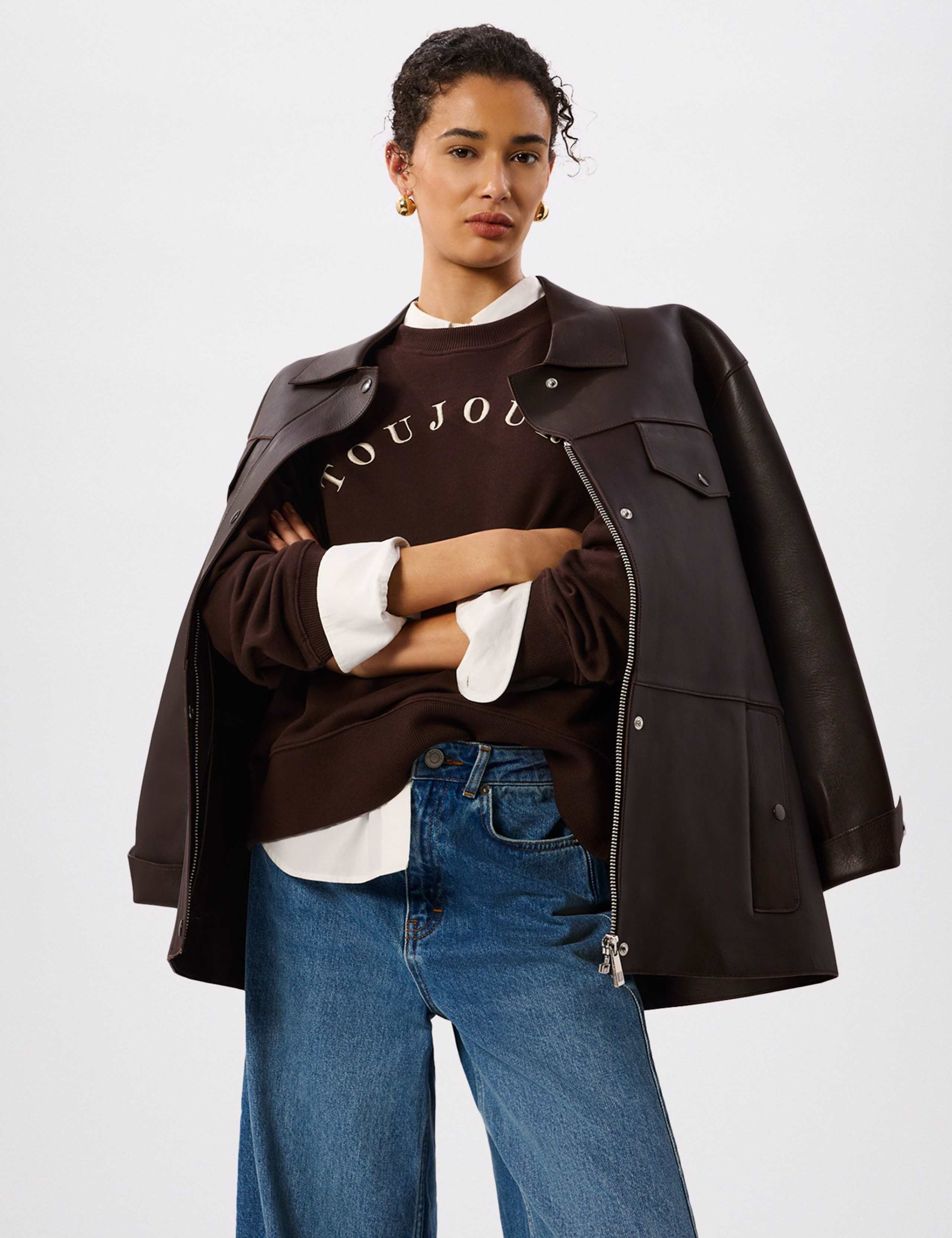 Pure Cotton Slogan Sweatshirt 4 of 6