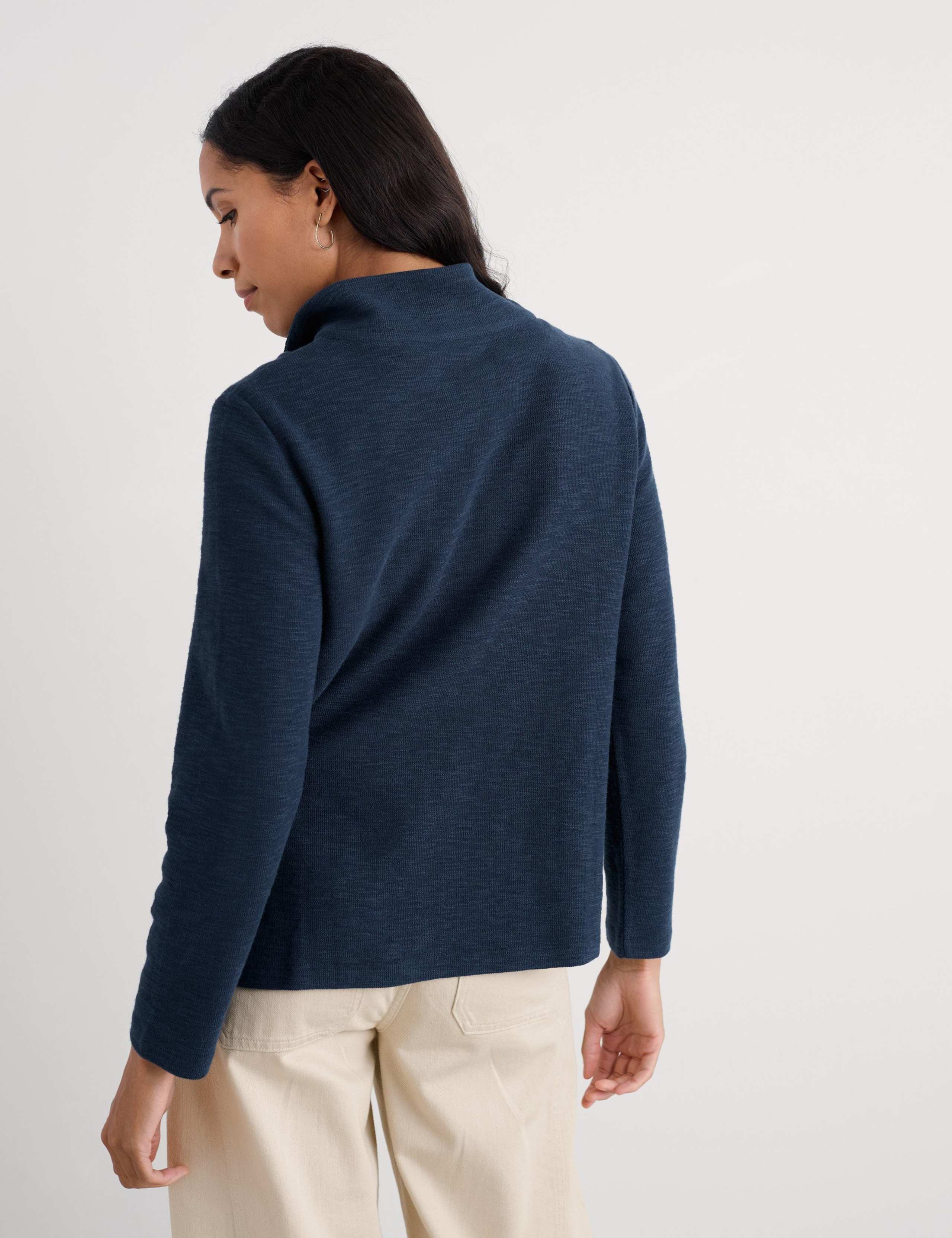 Pure Cotton Funnel Neck Sweatshirt 4 of 5