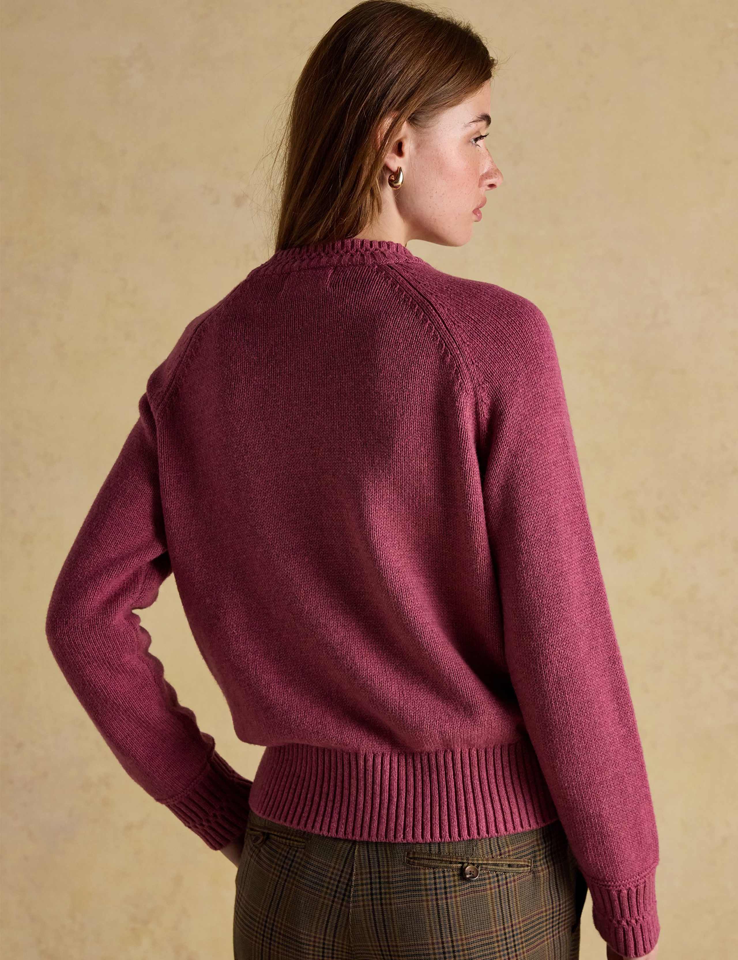 Cotton Rich Embroidered Jumper with Wool 4 of 7