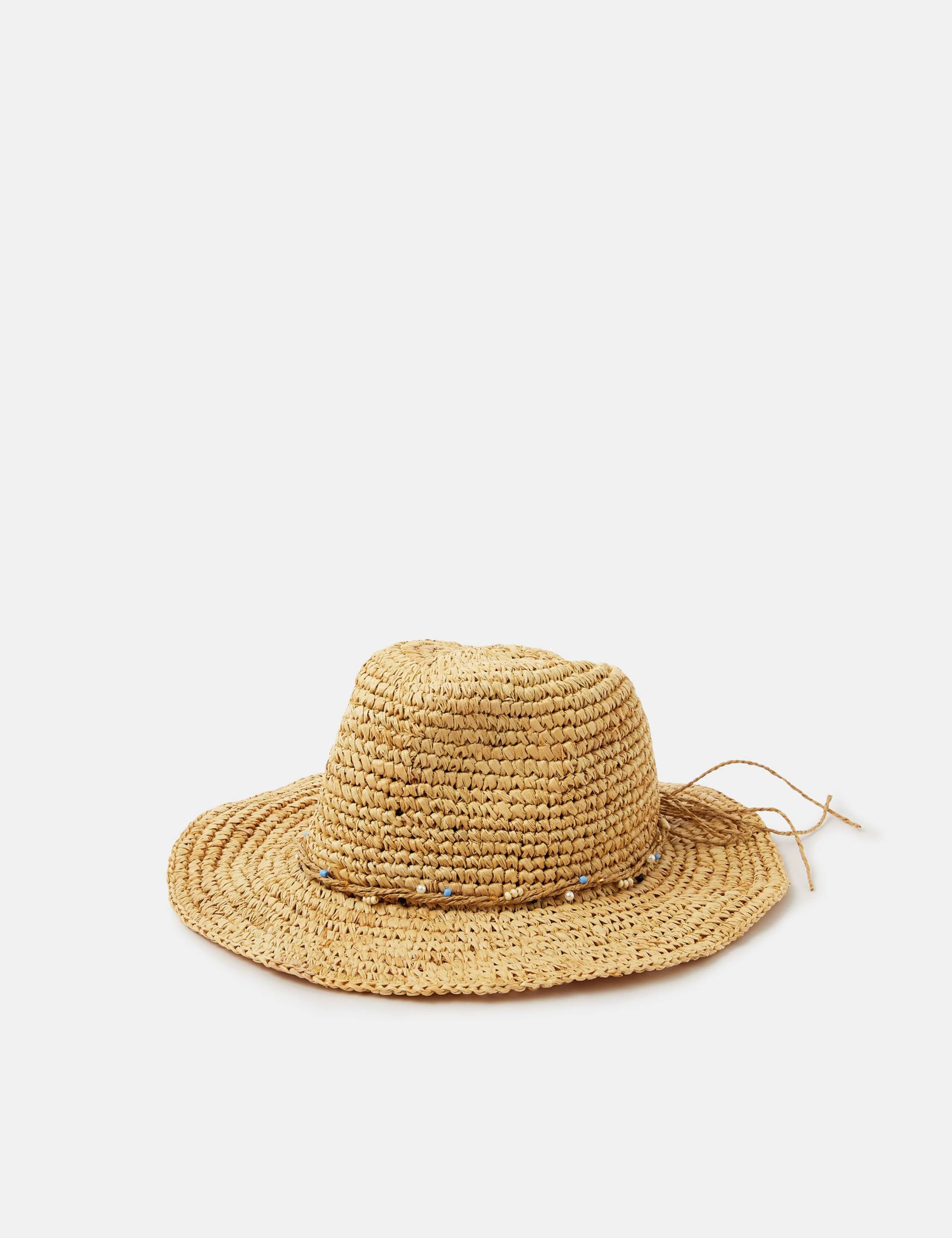 Straw Beaded Hat 1 of 3