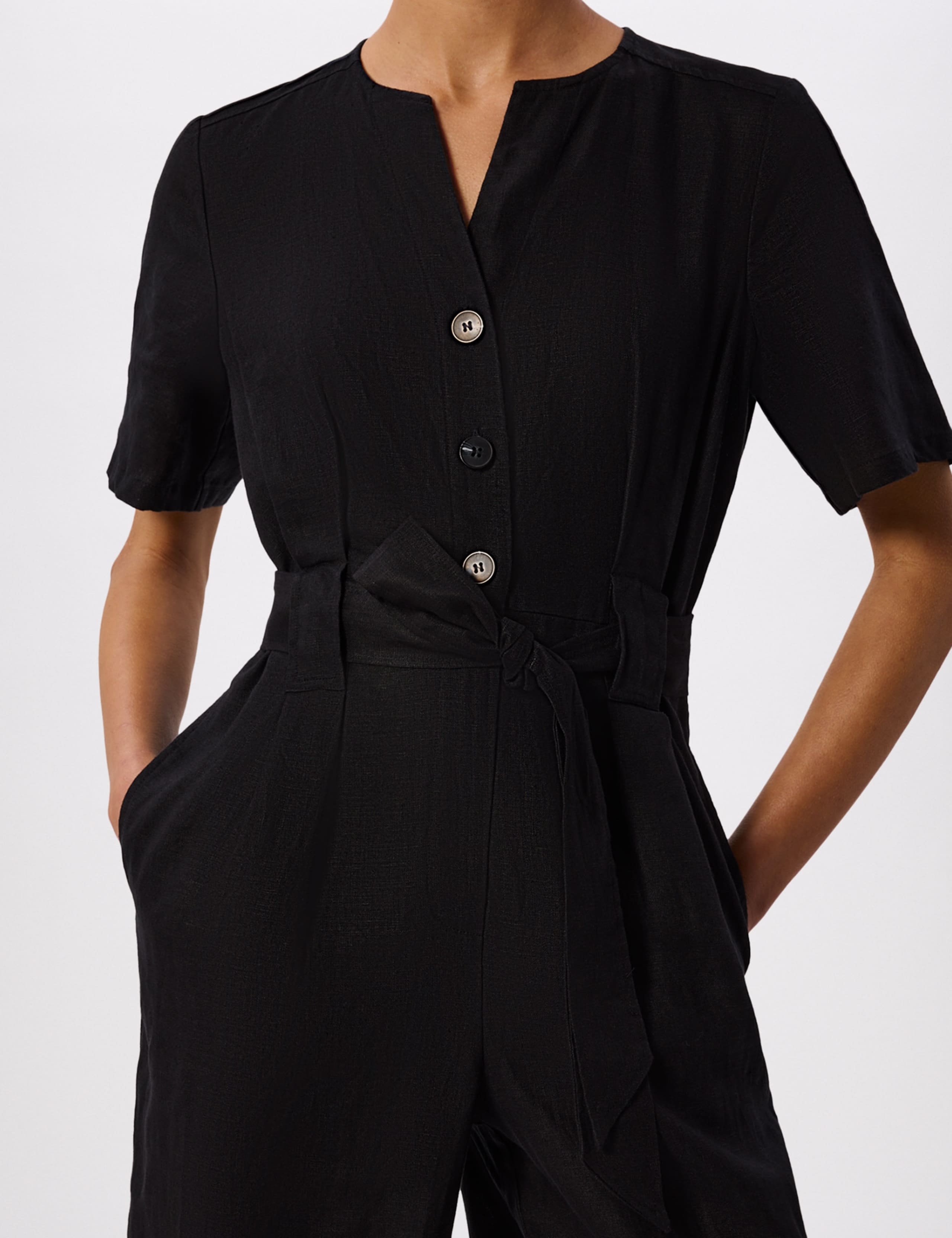 Pure Linen Button Front Jumpsuit 6 of 6