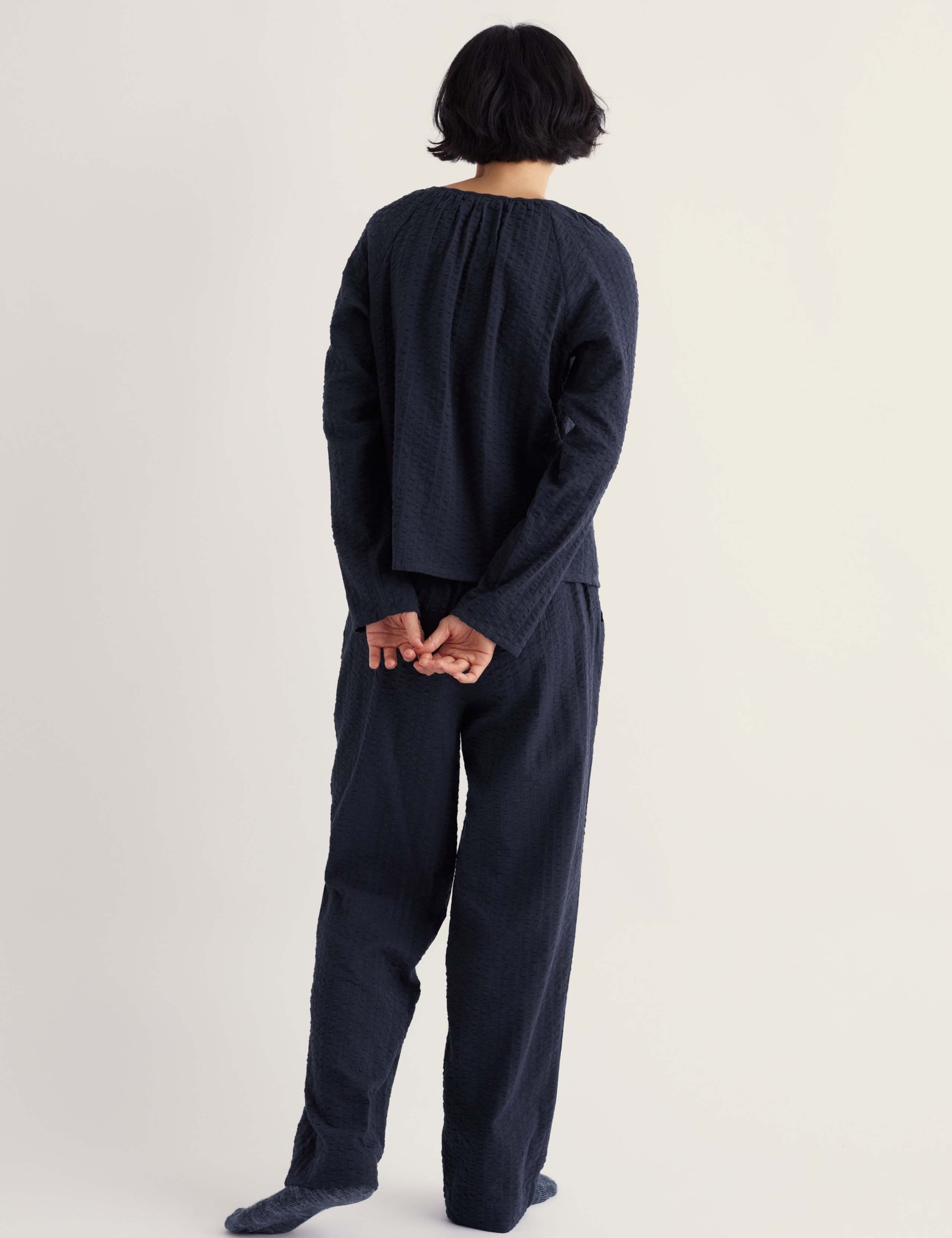 Pure Cotton Textured Pyjama Set 5 of 7