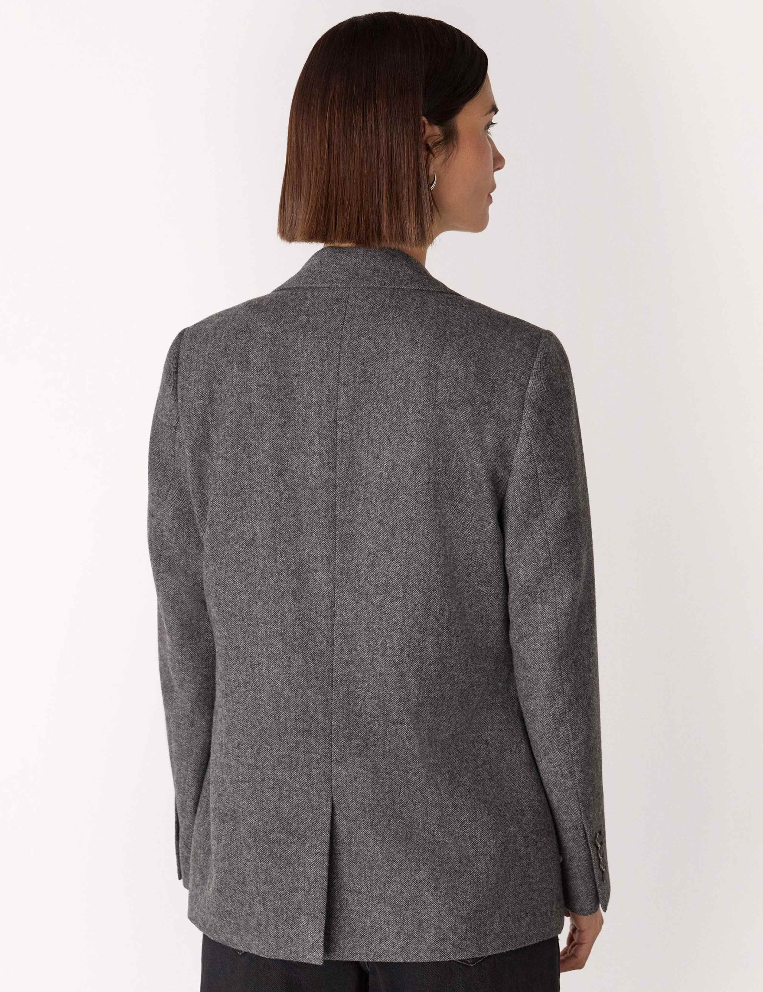 Wool Blend Herringbone Blazer 3 of 4