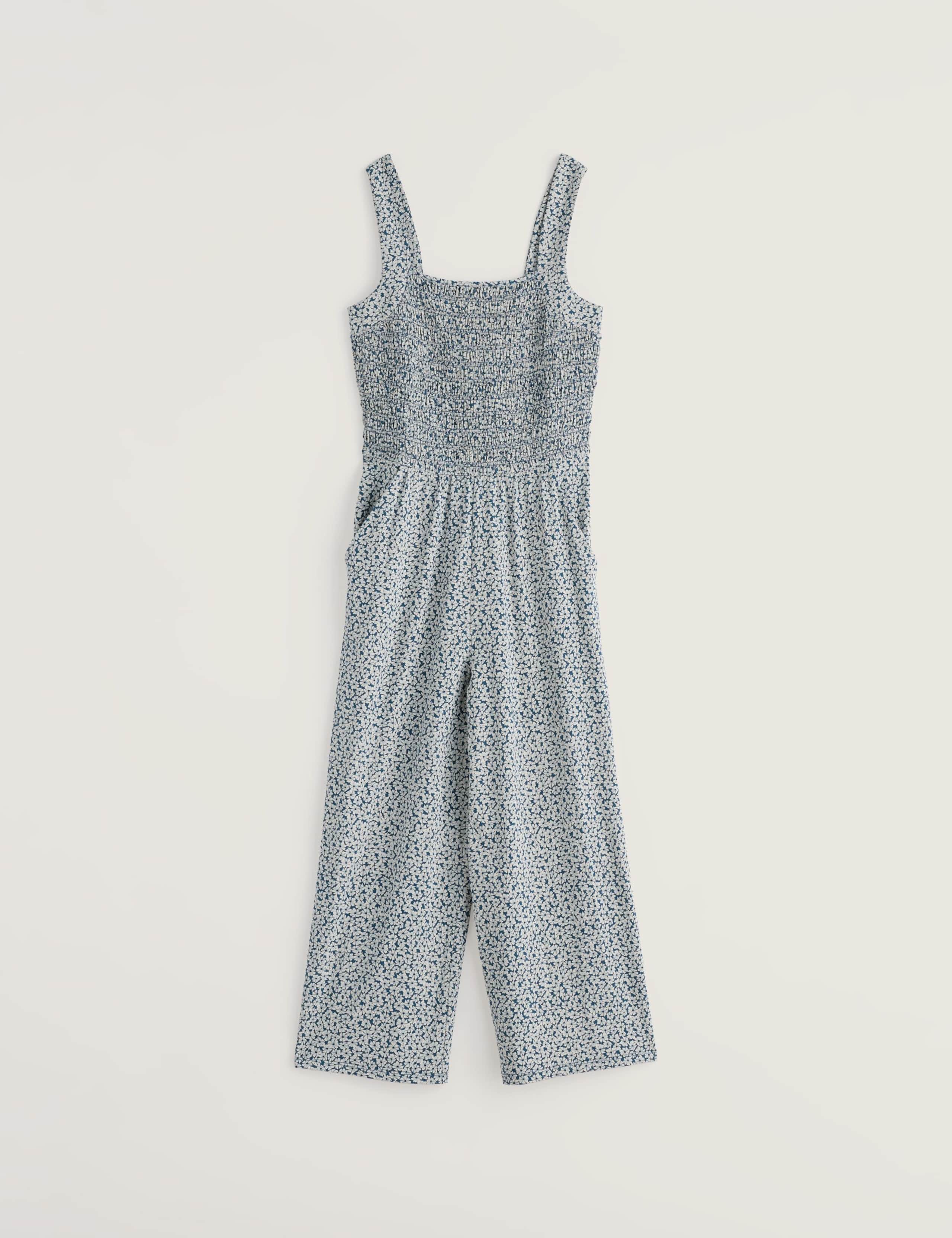 Cotton Rich Jersey Printed Cropped Jumpsuit 2 of 5