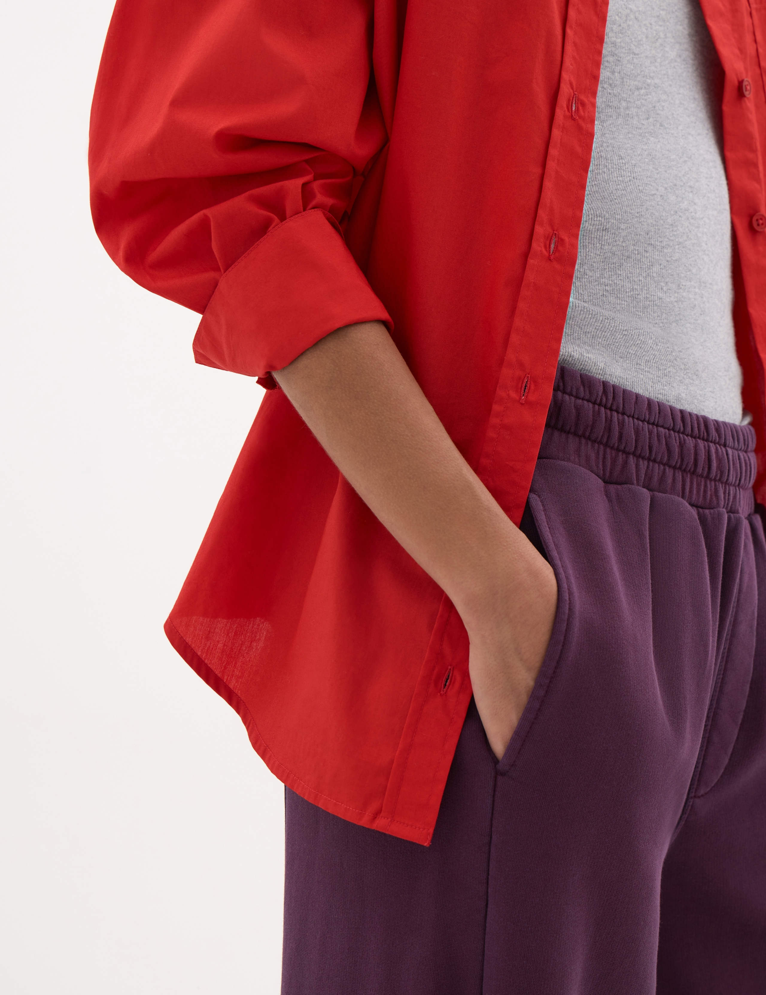 Pure Cotton Washed Straight Leg Joggers 3 of 5