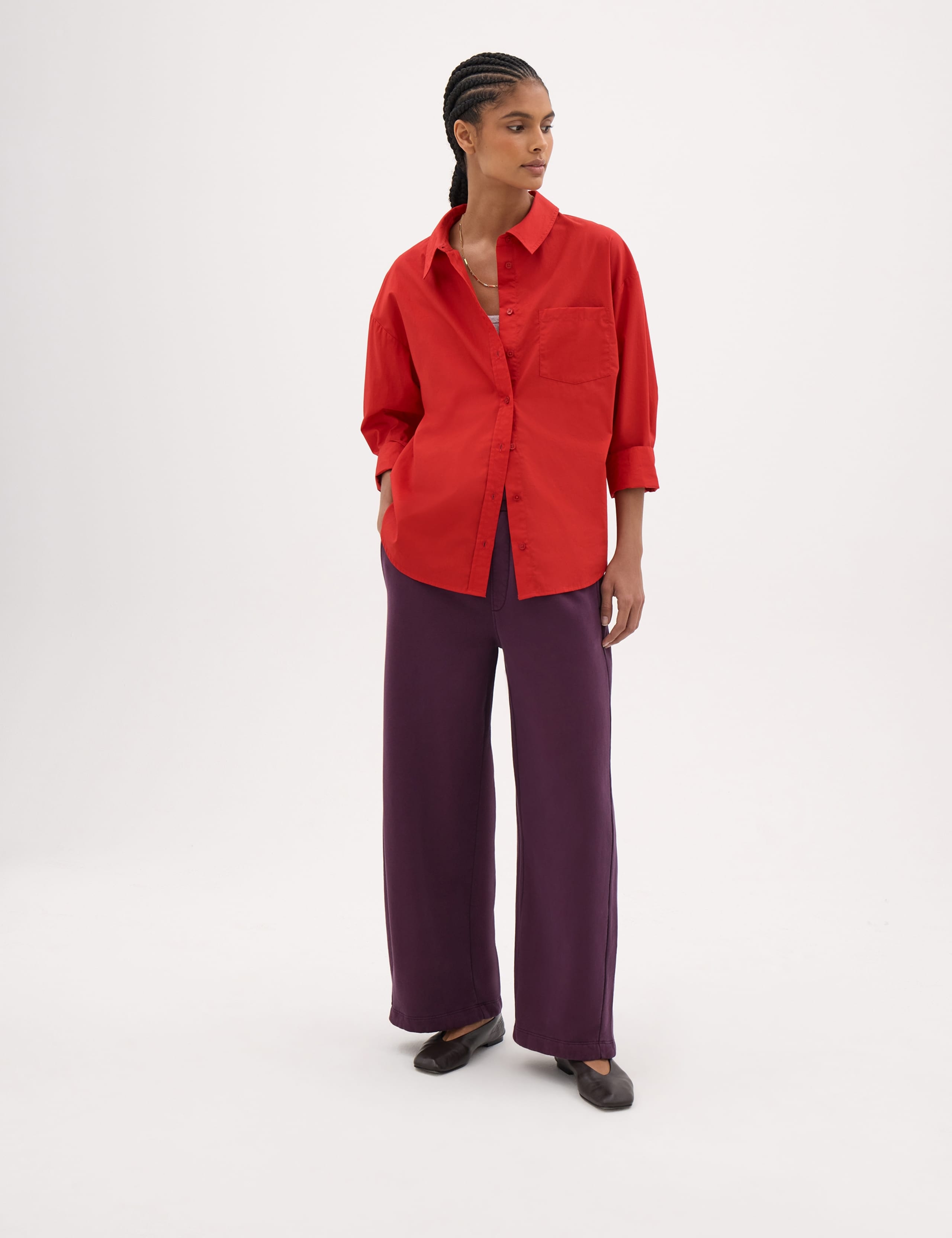 Pure Cotton Washed Straight Leg Joggers 5 of 5