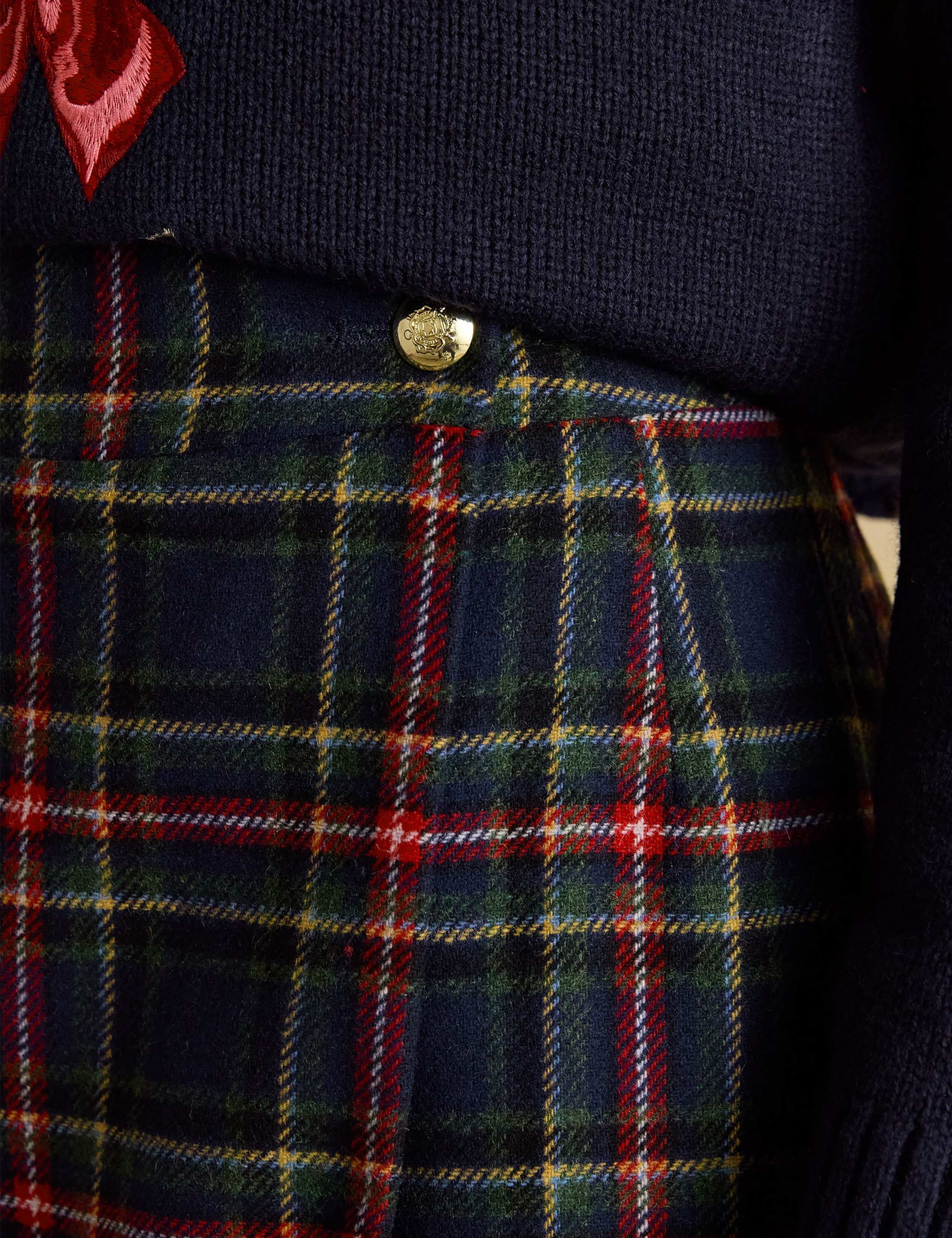 Wool Rich Checked Mini Wrap Pencil Skirt 6 of 7