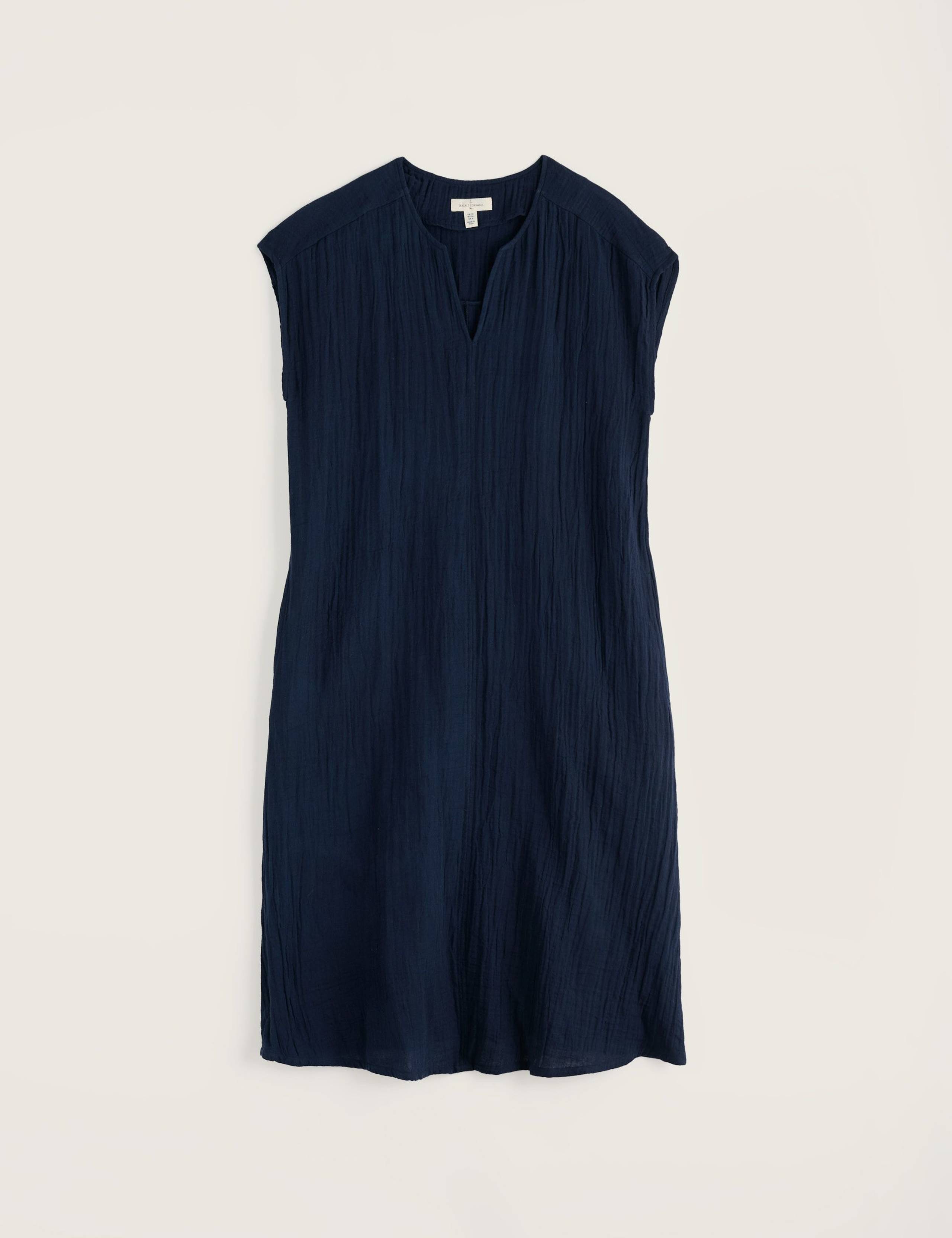 Pure Cotton Textured Midi Shift Dress 2 of 5