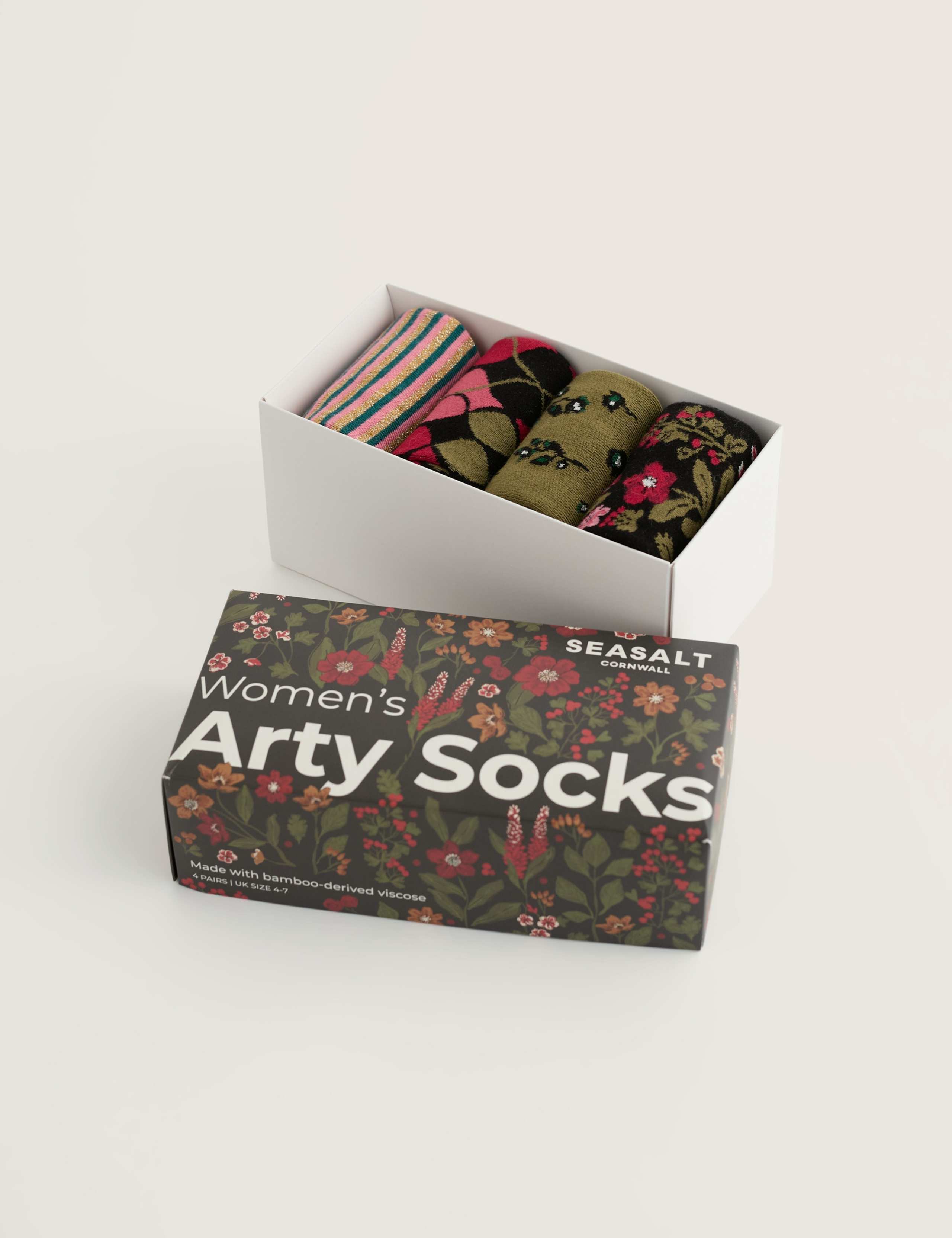 4 Pack Ankle High Socks 1 of 3