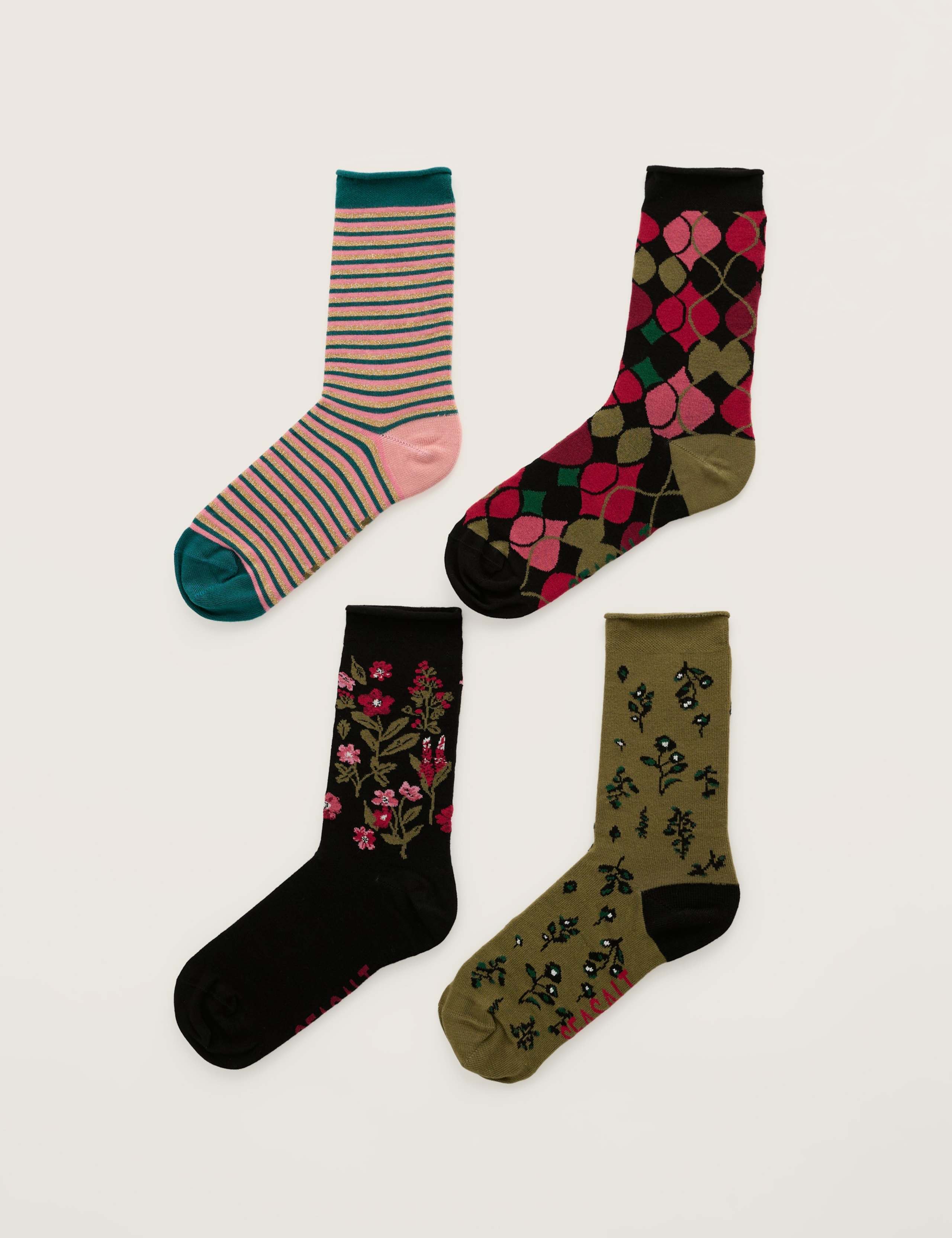 4 Pack Ankle High Socks 2 of 3
