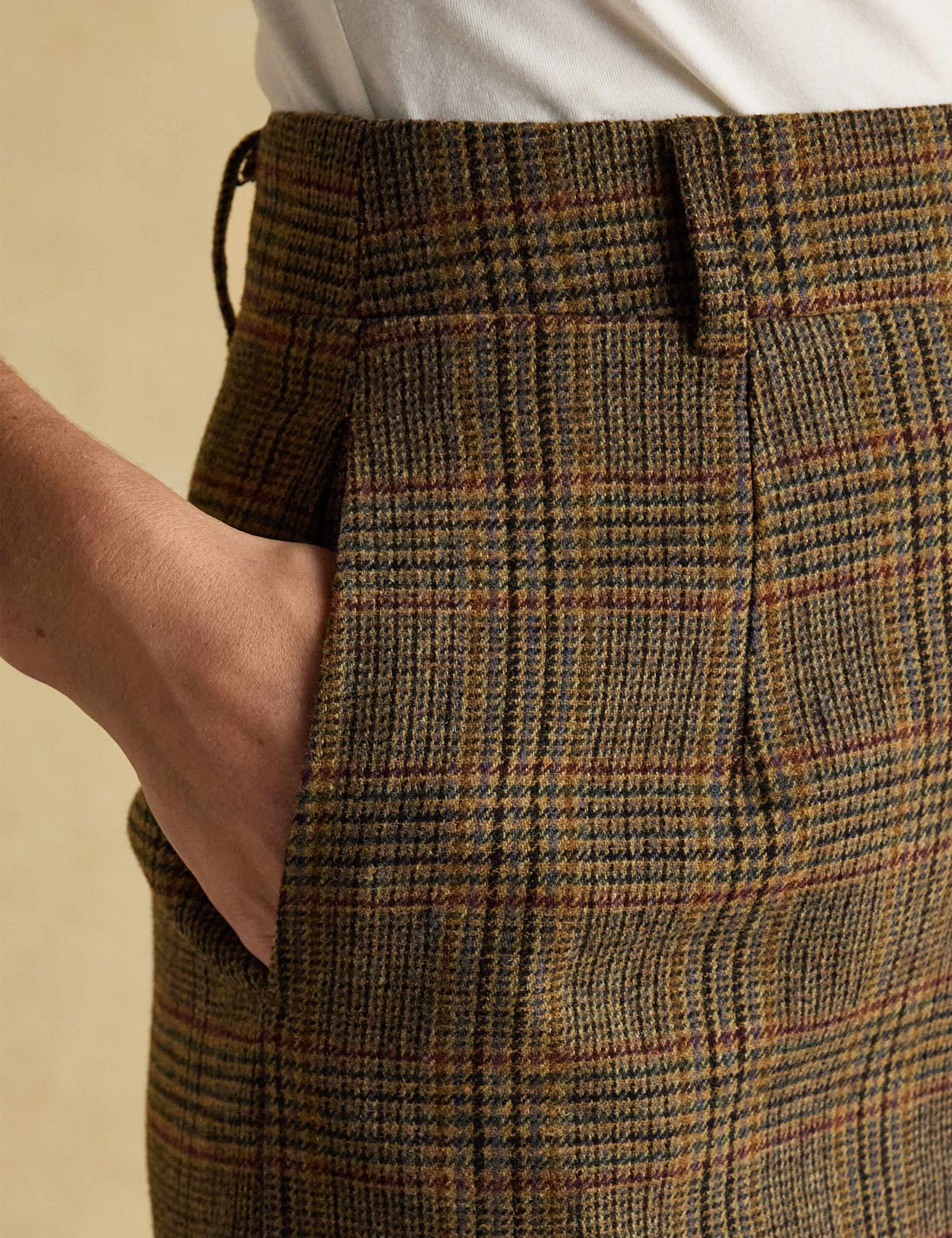 Wool Blend Checked Mini A-Line Skirt 7 of 7