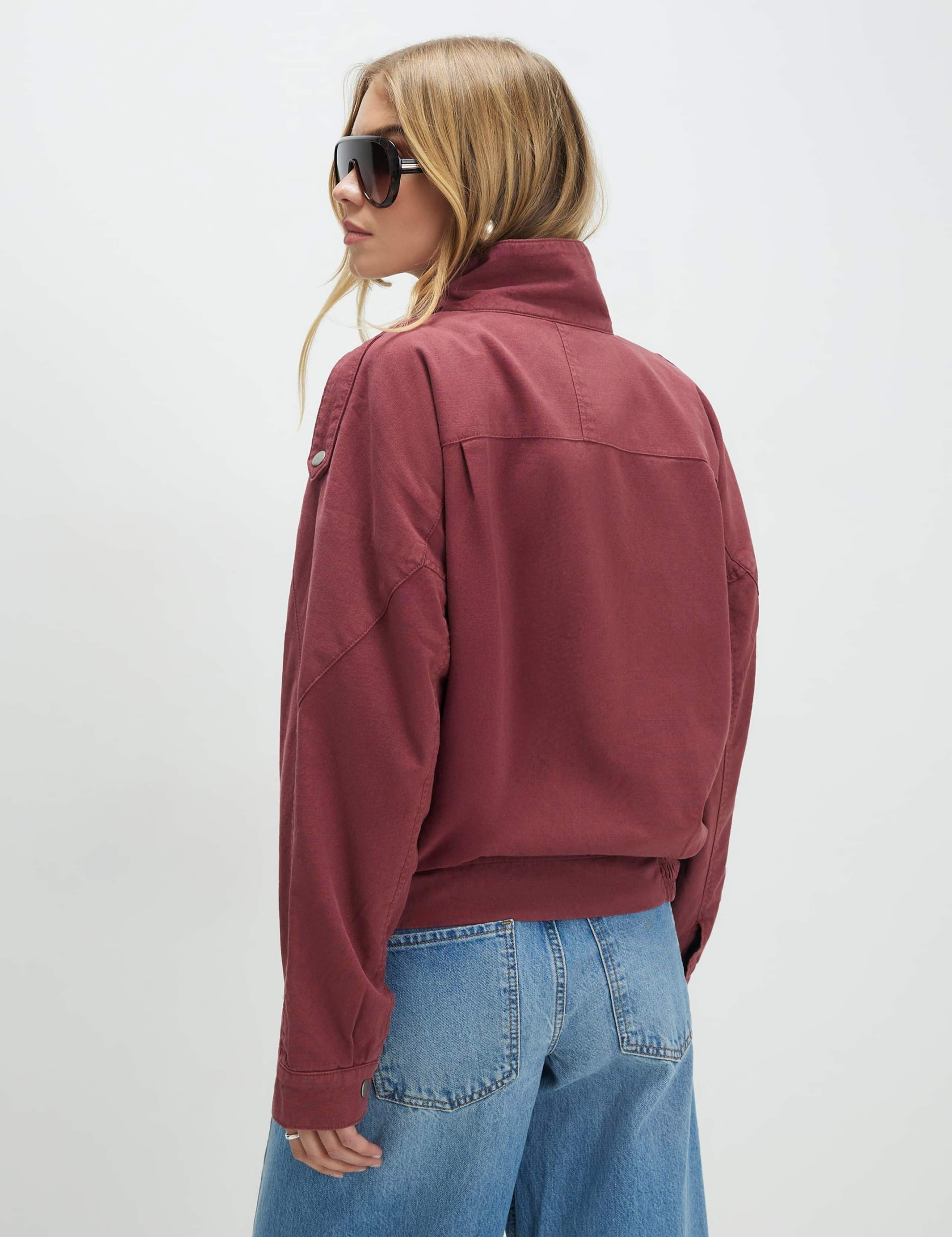 Pure Cotton Funnel Neck Bomber Jacket 4 of 4