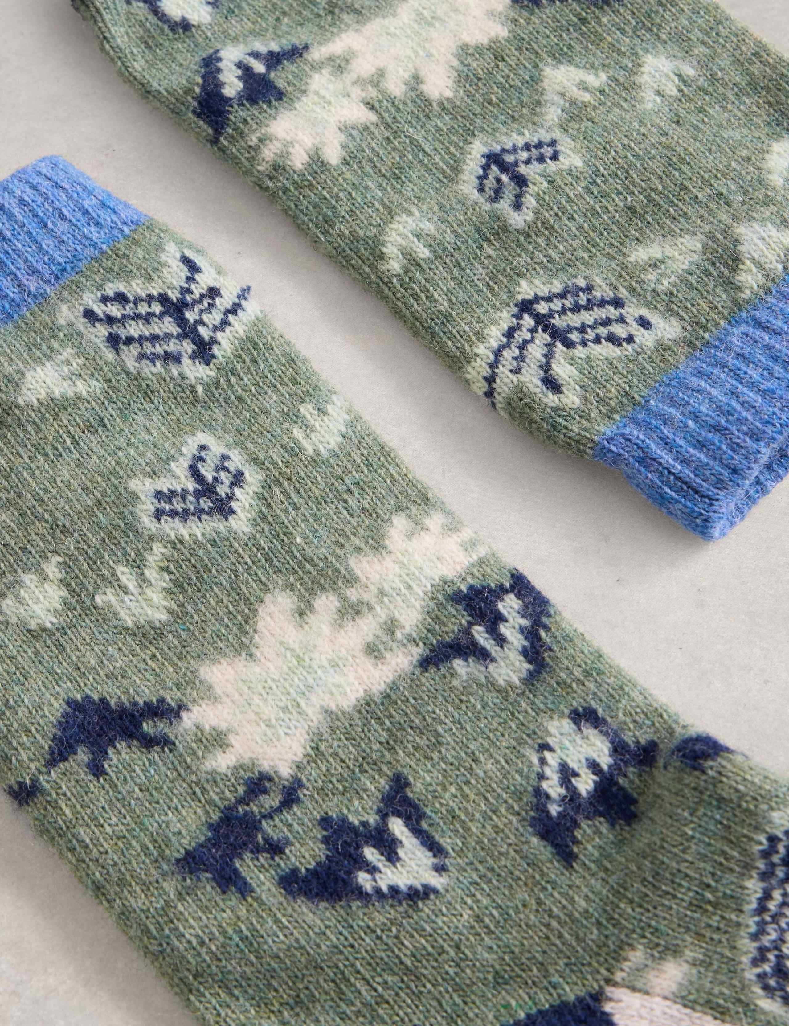 Wool Rich Patterned Ankle High Socks 2 of 2