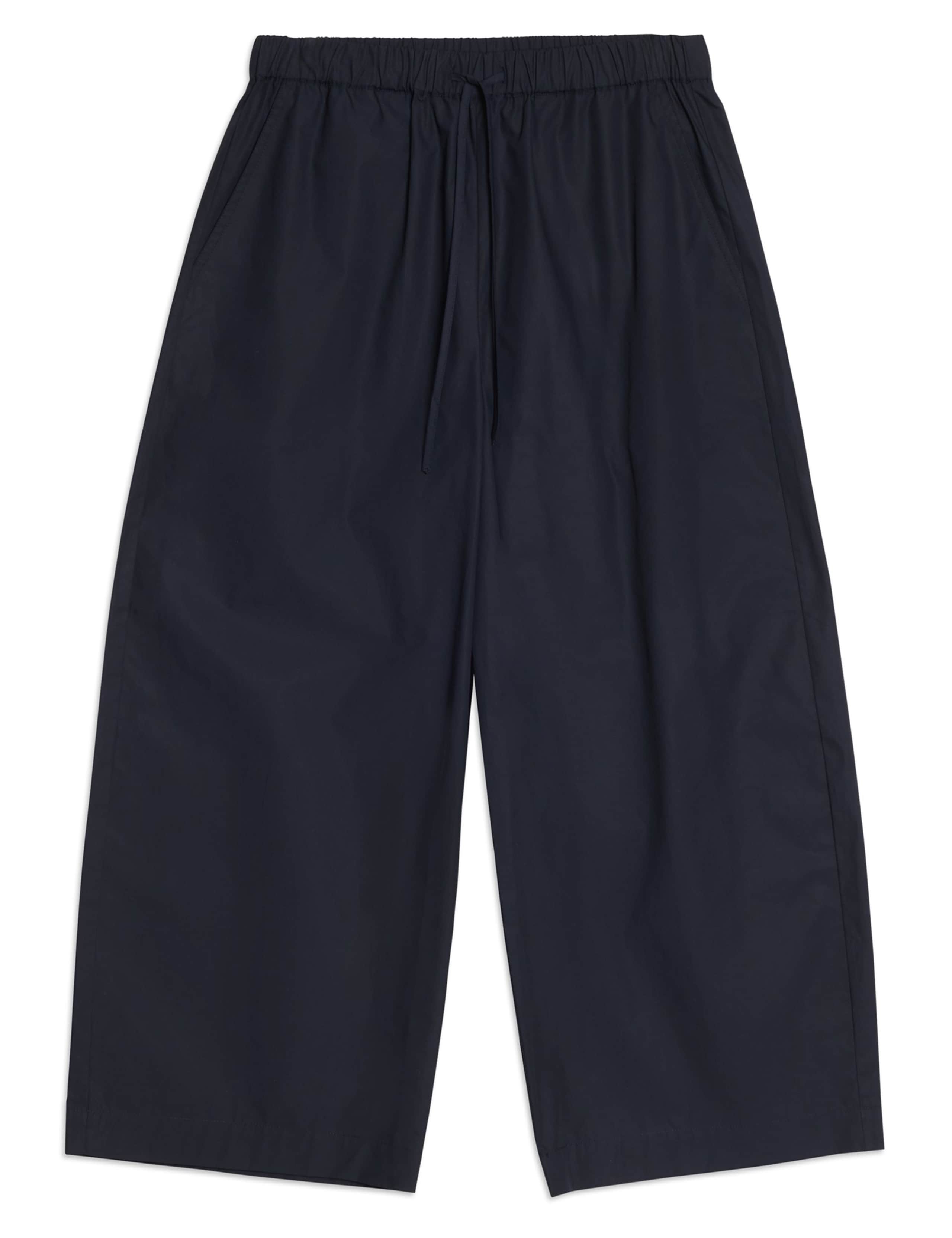 Pure Cotton Barrel Leg Ankle Grazer Trousers 2 of 4