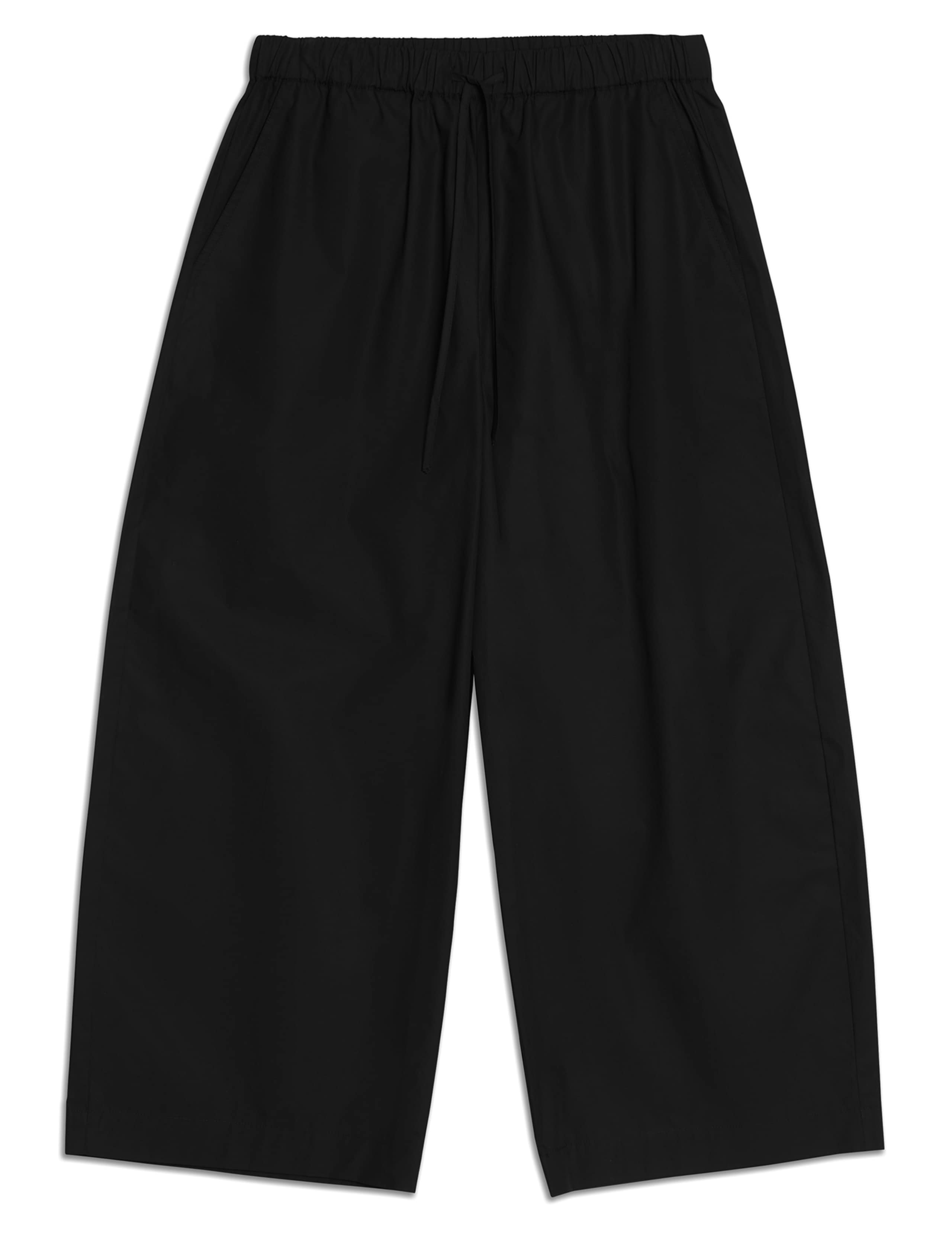 Pure Cotton Barrel Leg Ankle Grazer Trousers 2 of 4