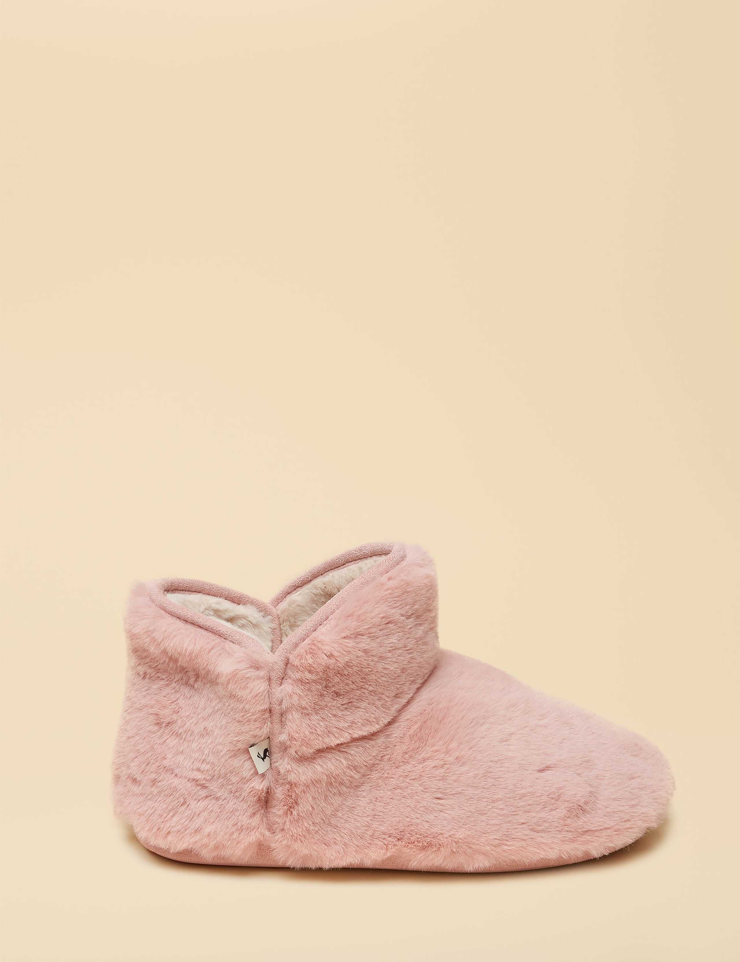 Faux Fur Round Toe Slipper Boots 1 of 6