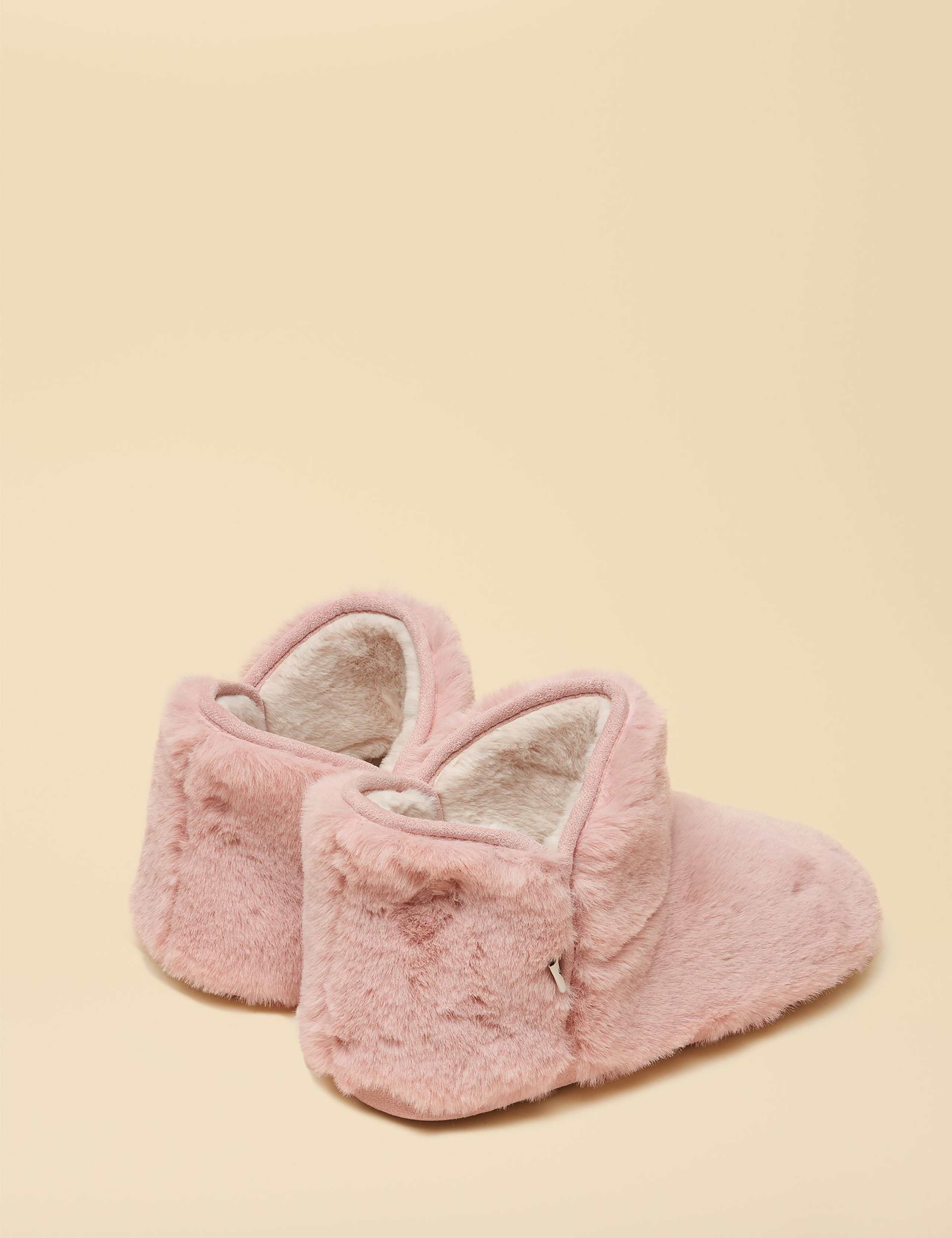 Faux Fur Round Toe Slipper Boots 3 of 6