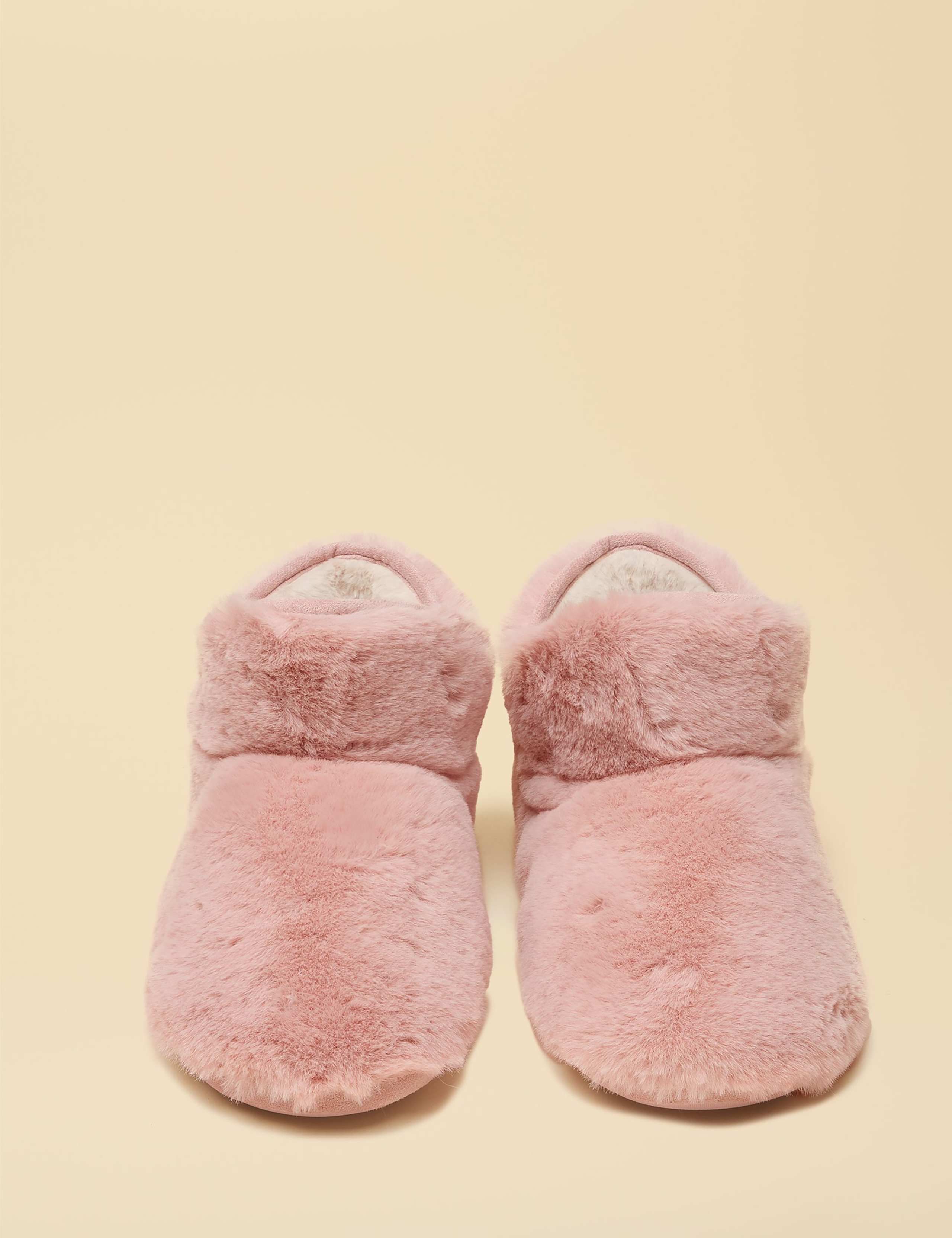 Faux Fur Round Toe Slipper Boots 4 of 6