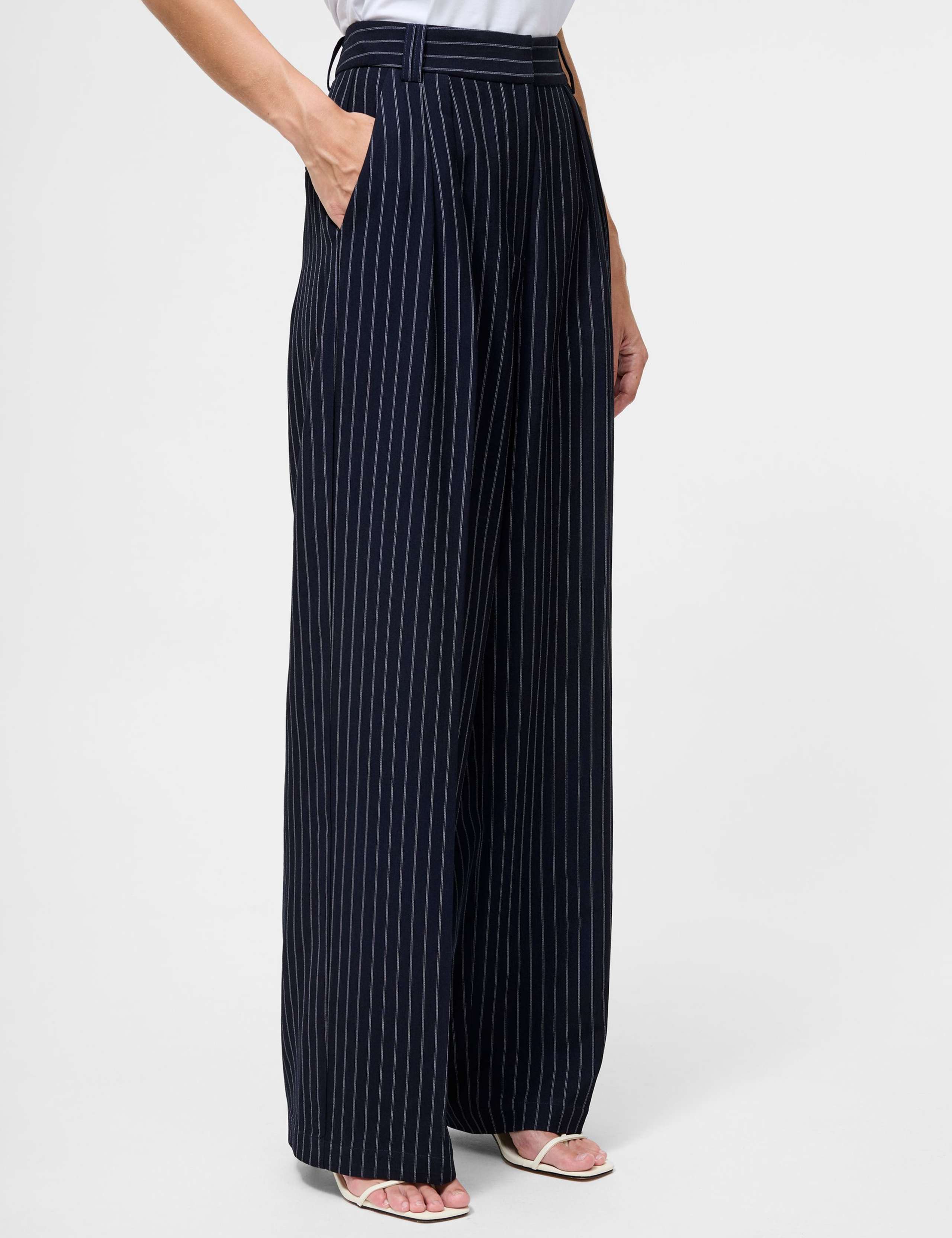 Pinstripe Tailored Trousers 3 of 3