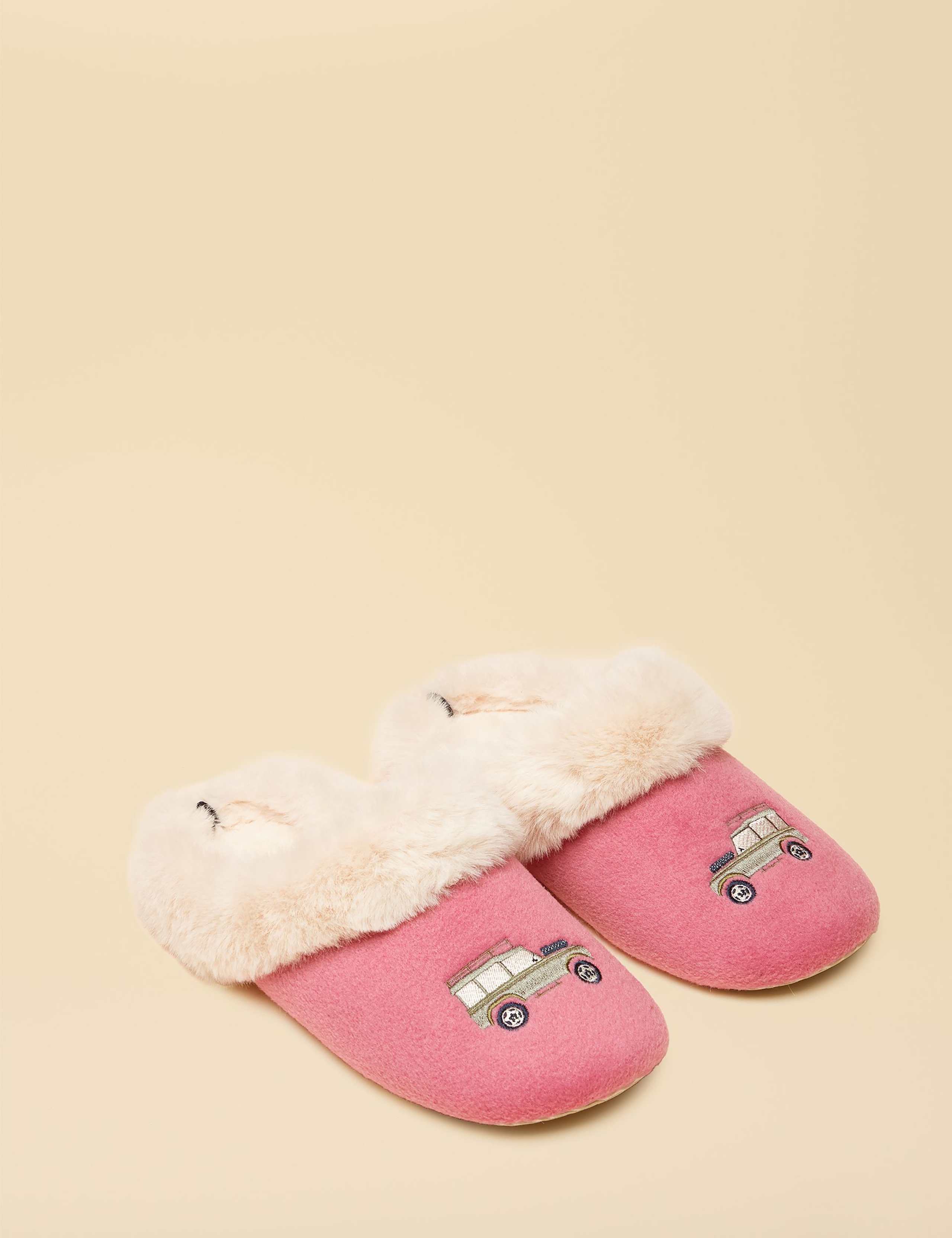 Embroidered Dog Round Toe Mule Slippers 2 of 6