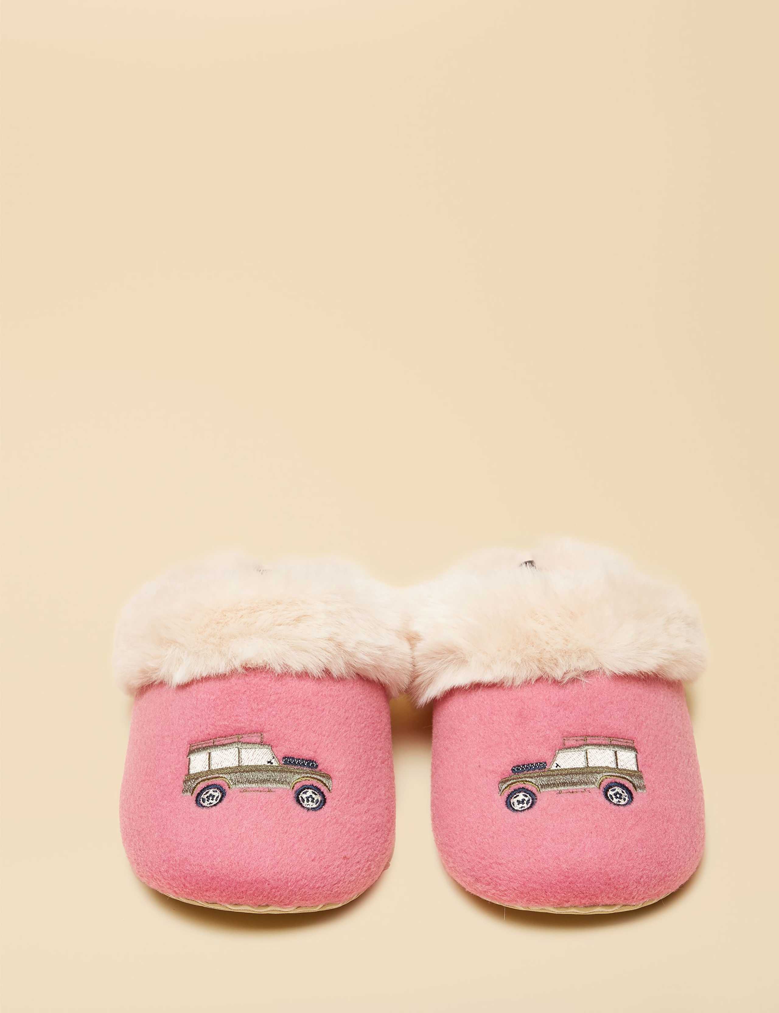 Embroidered Dog Round Toe Mule Slippers 3 of 6