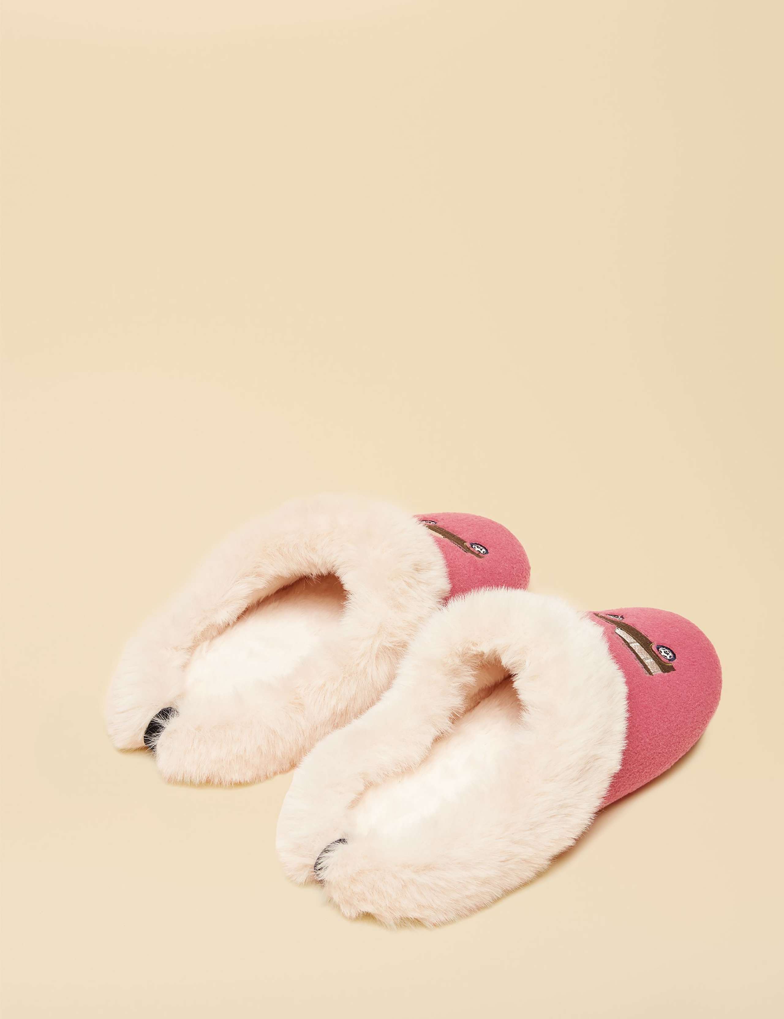 Embroidered Dog Round Toe Mule Slippers 4 of 6