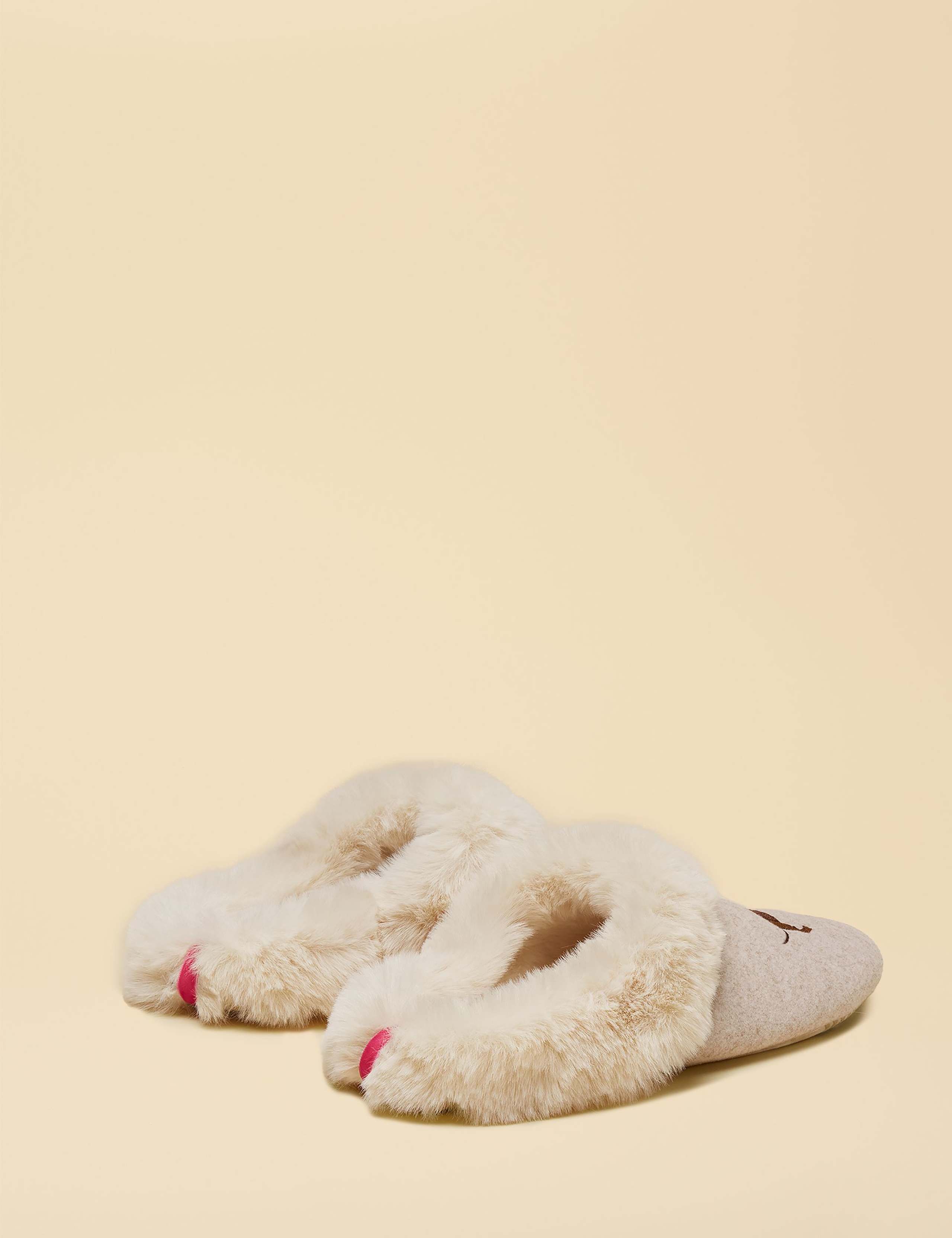 Embroidered Dog Round Toe Mule Slippers 4 of 6