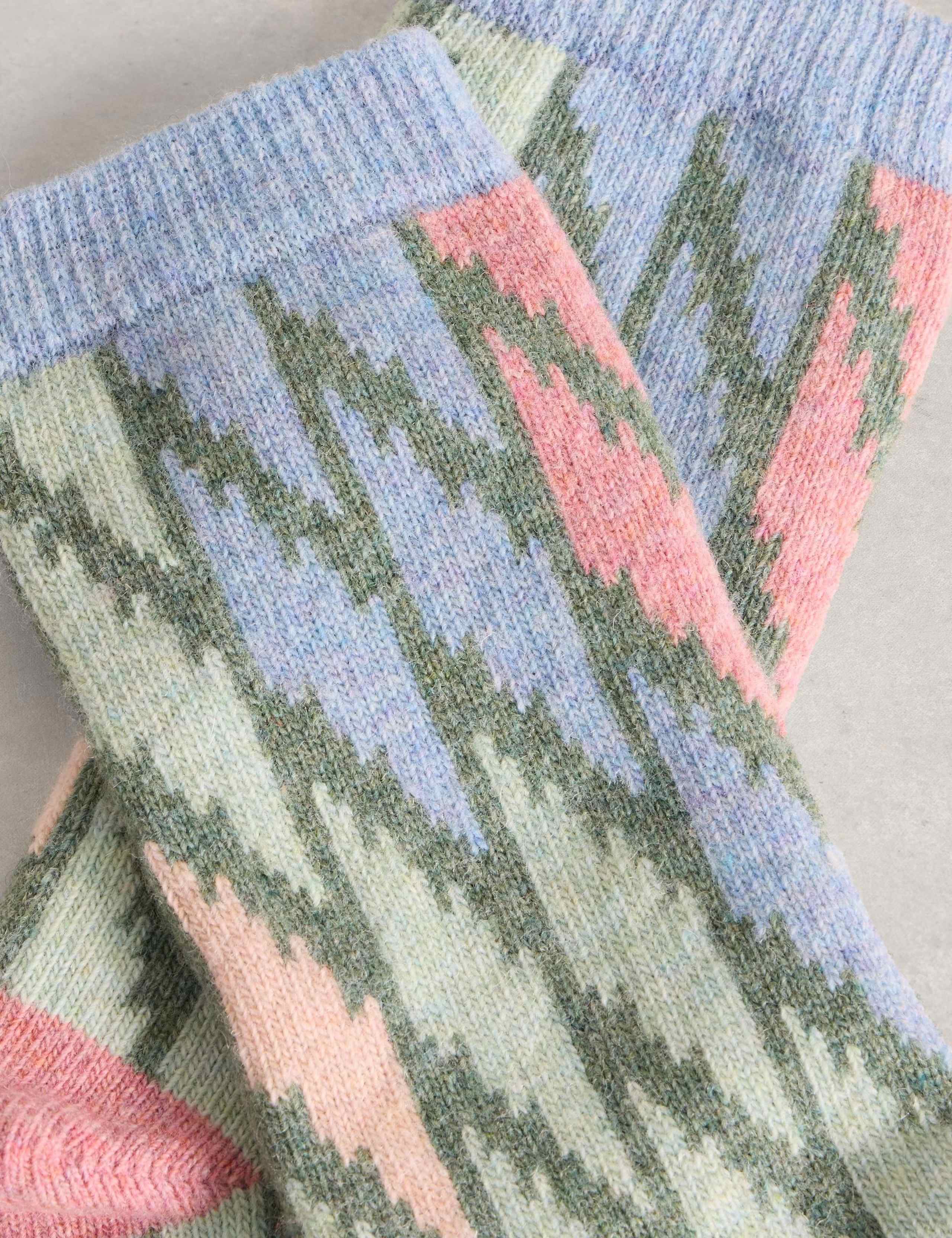 Thermal Wool Rich Geometric Socks 2 of 2