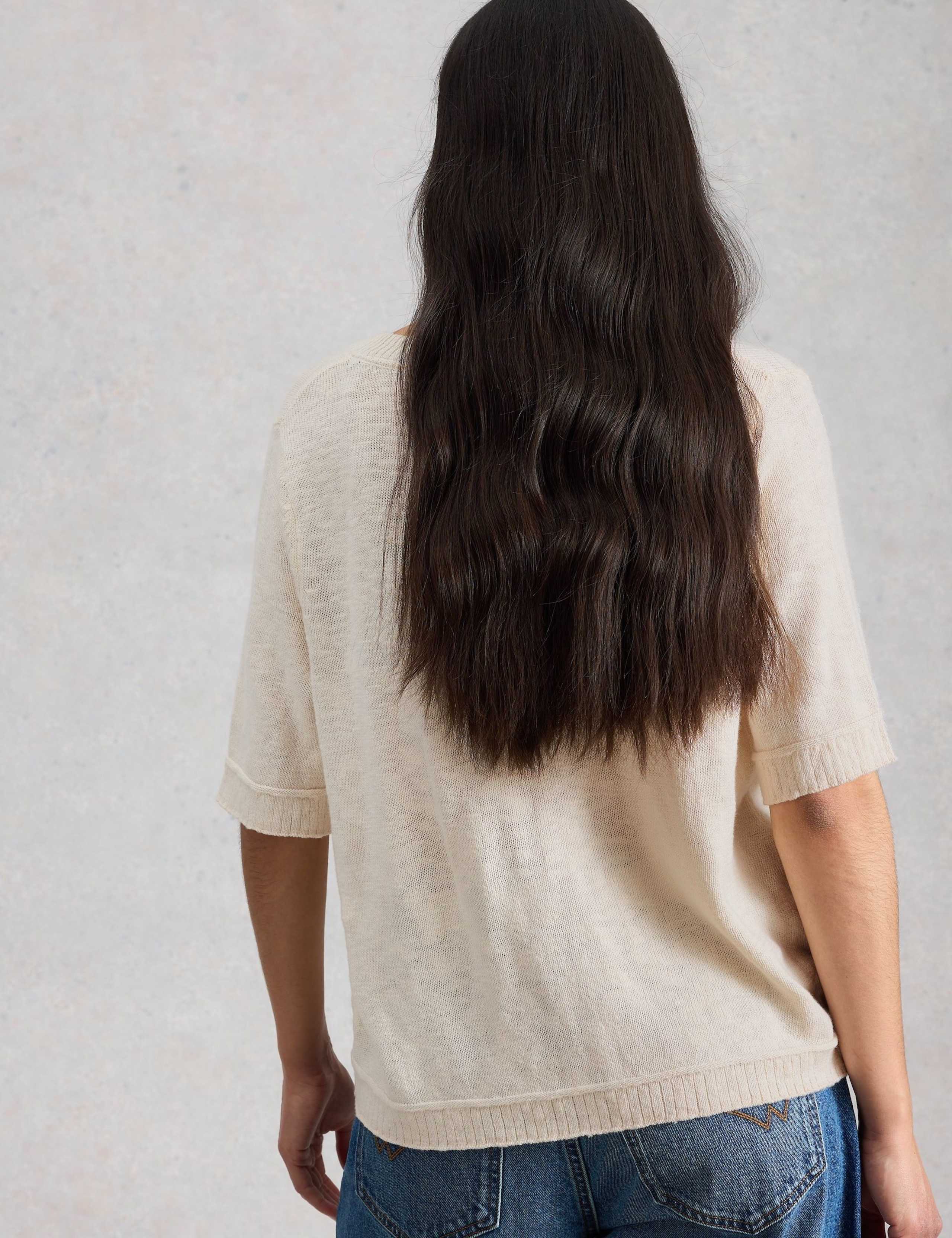 Cotton Rich Crew Neck Button Front Cardigan 3 of 6