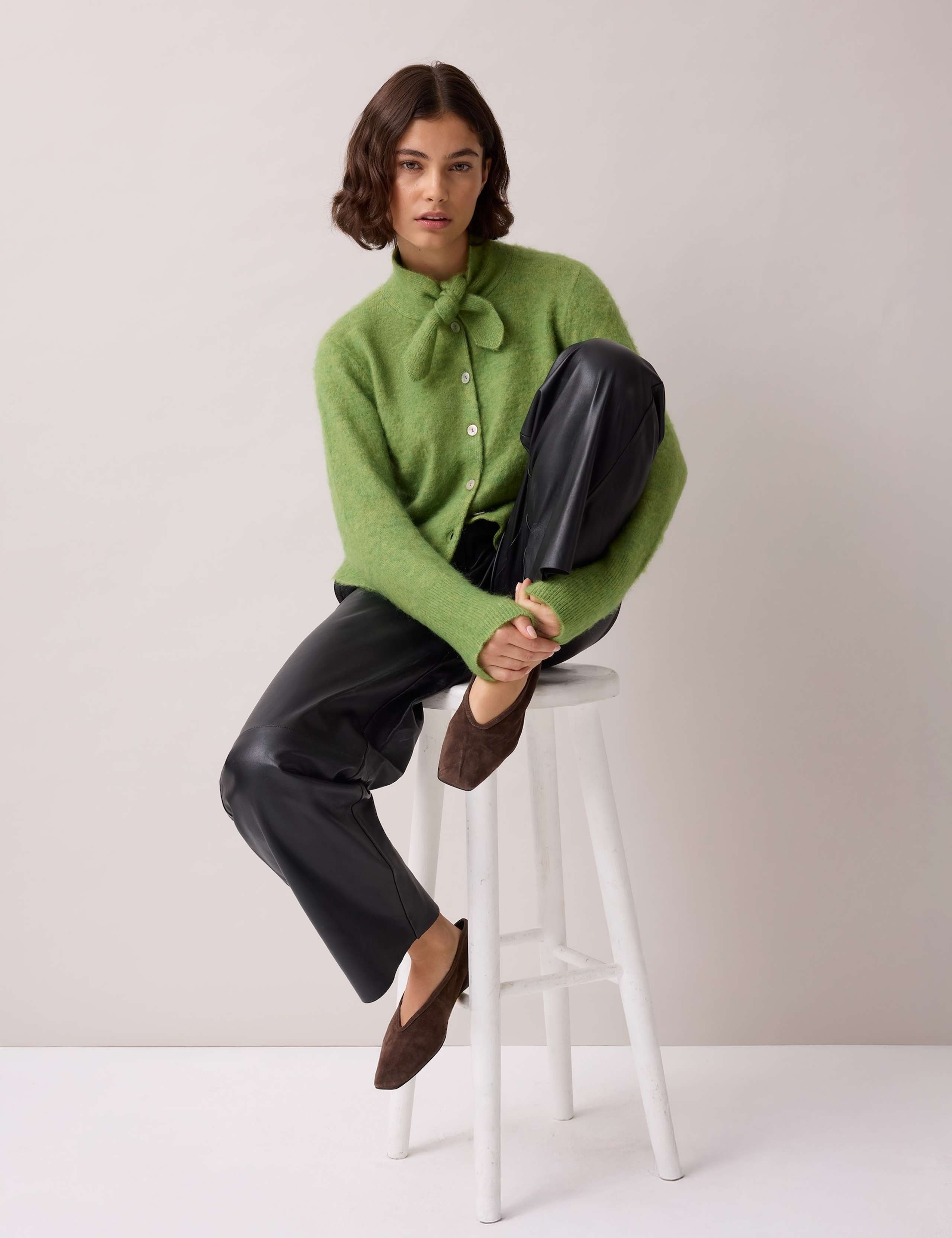 Wool Blend Cropped Cardigan 6 of 7