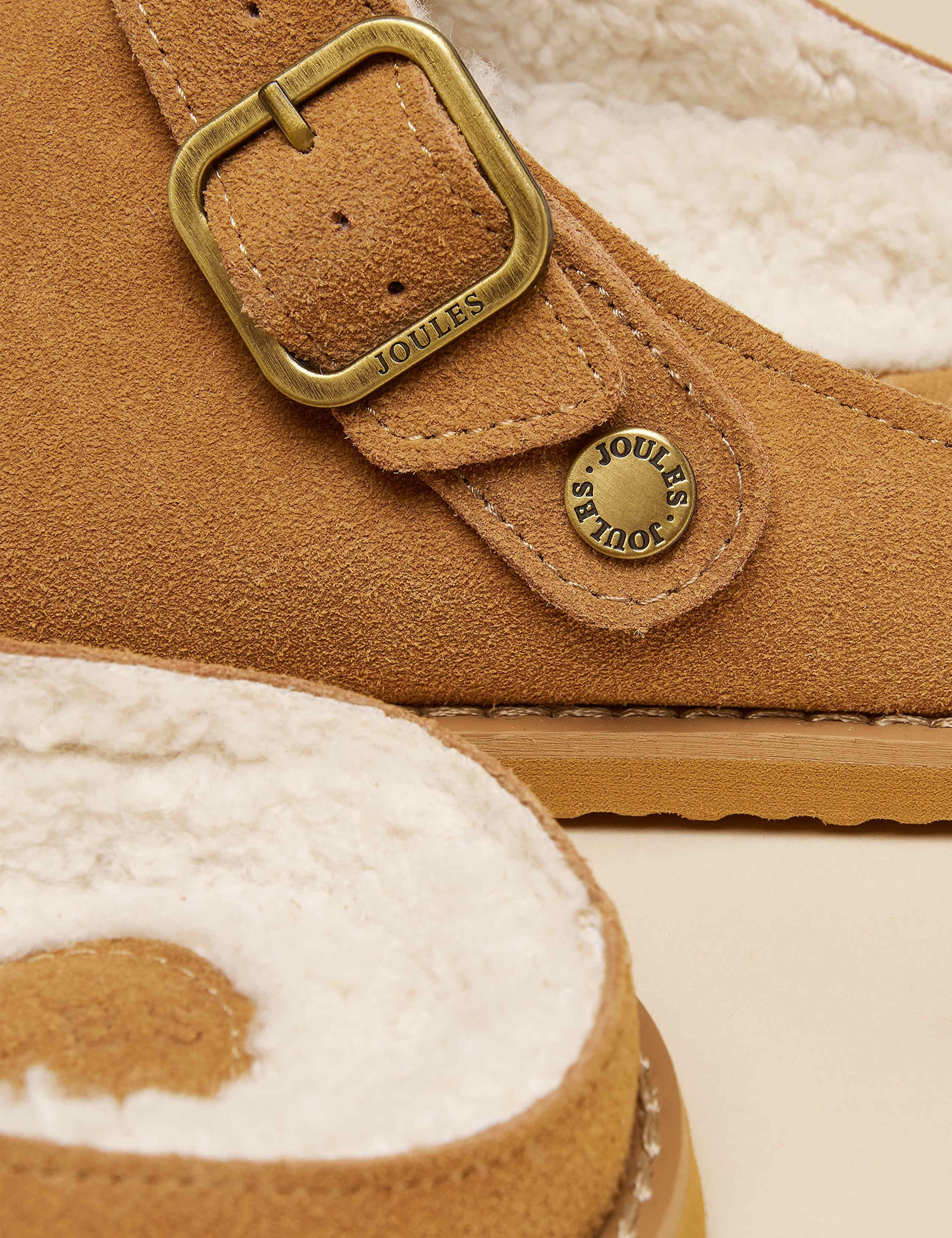 Suede Buckle Round Toe Mule Slippers 6 of 6