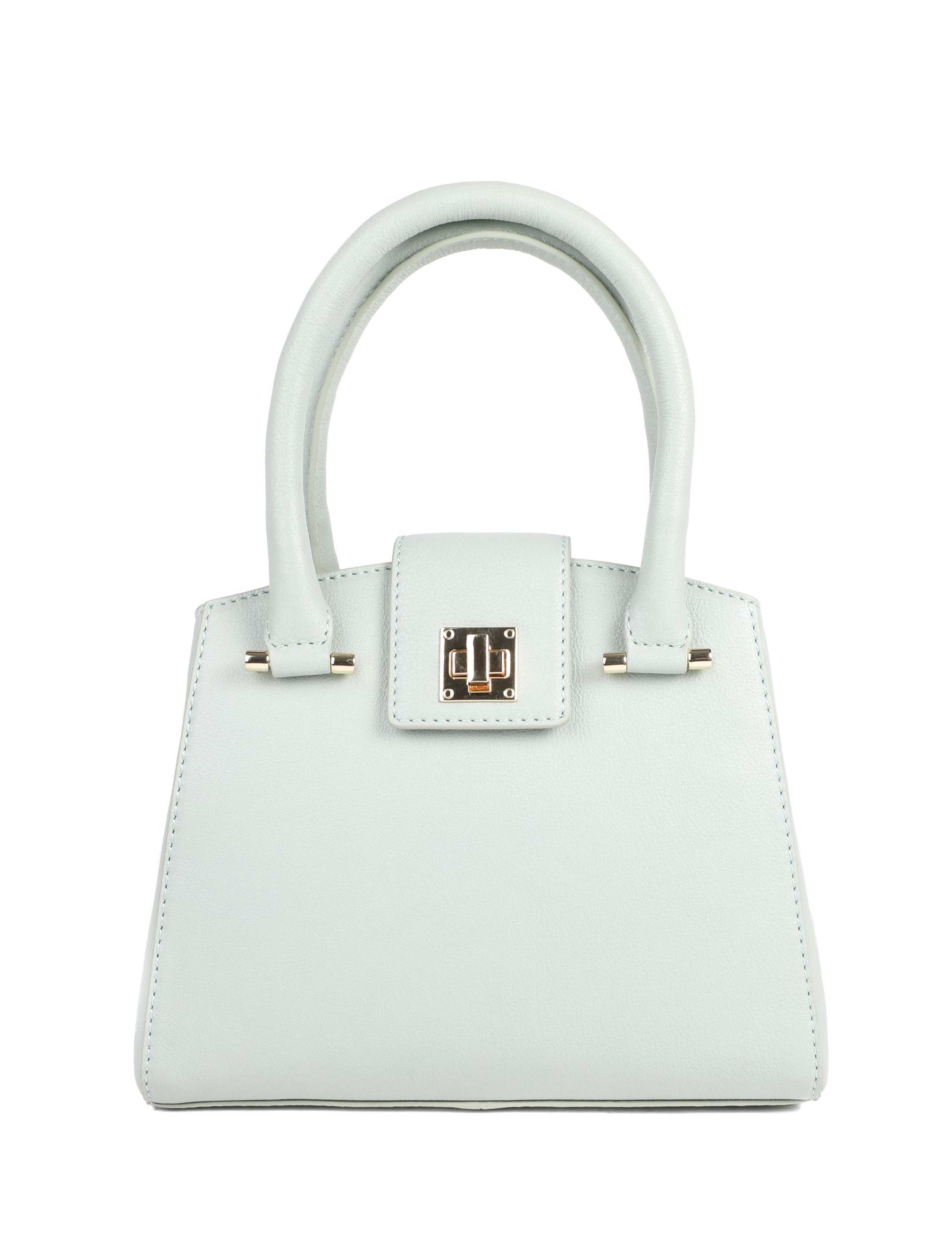 Leather Top Handle Grab Bag 1 of 5