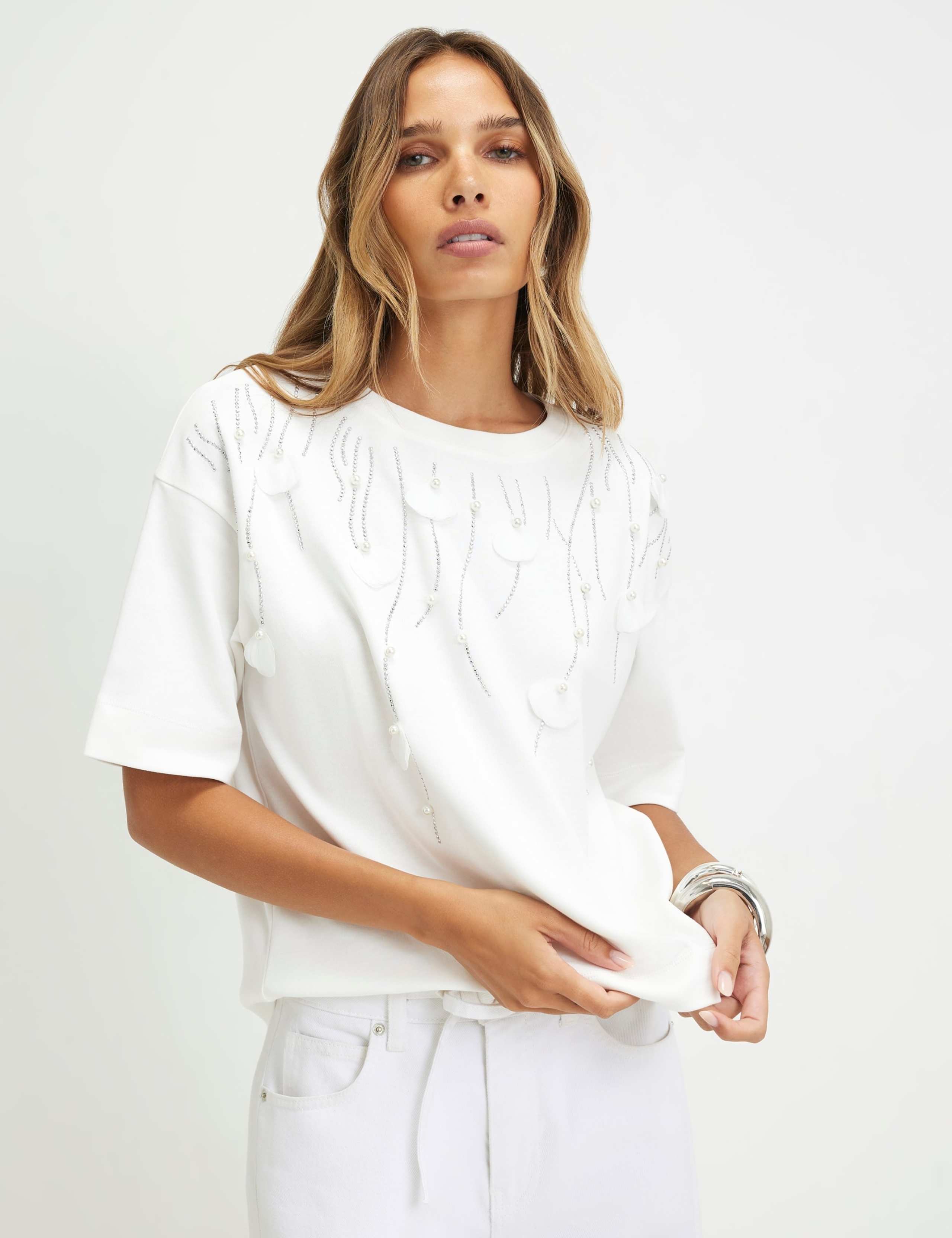 Pure Cotton Embellished T-Shirt 4 of 6