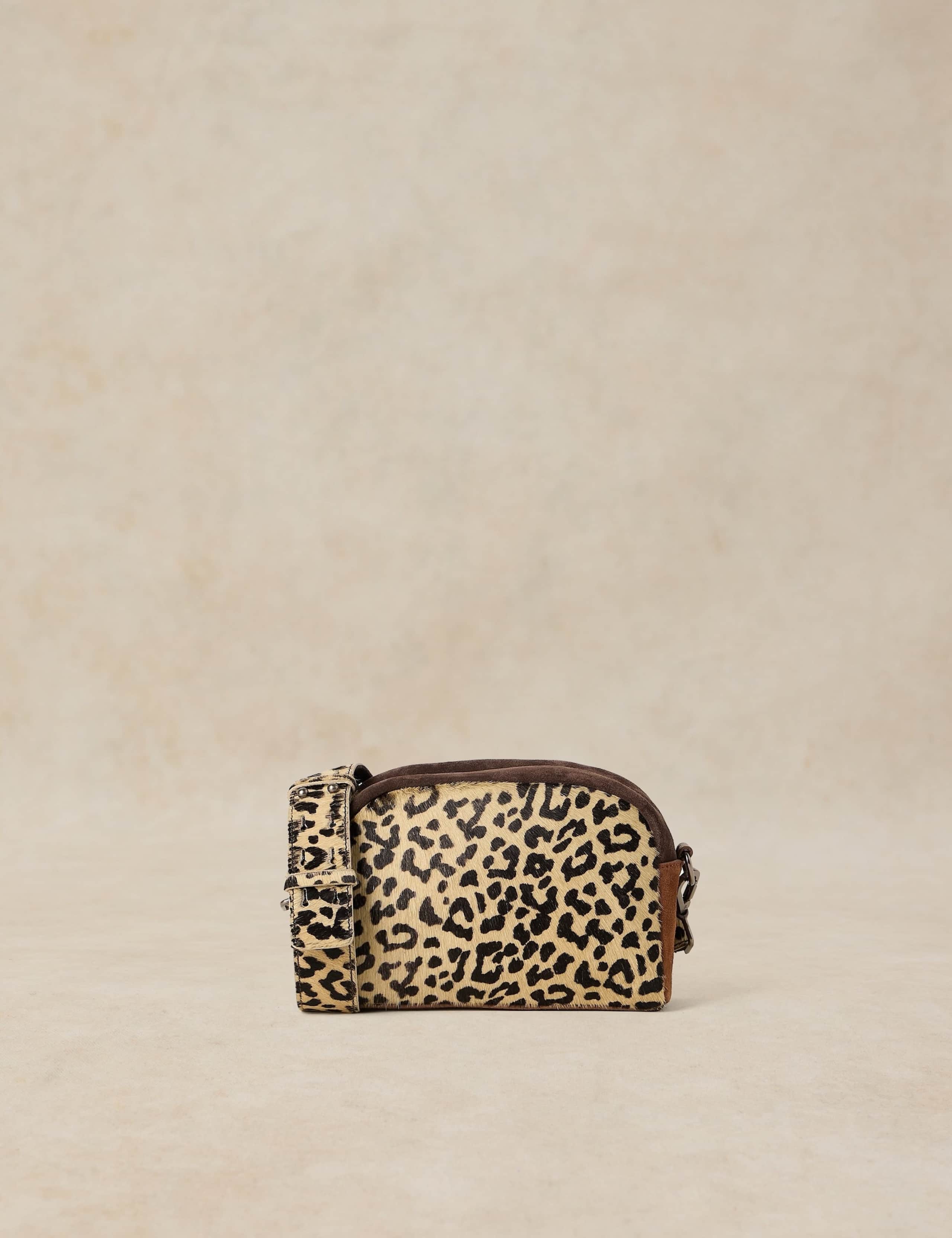 Leopard Print Leather Cross Body Bag 1 of 4