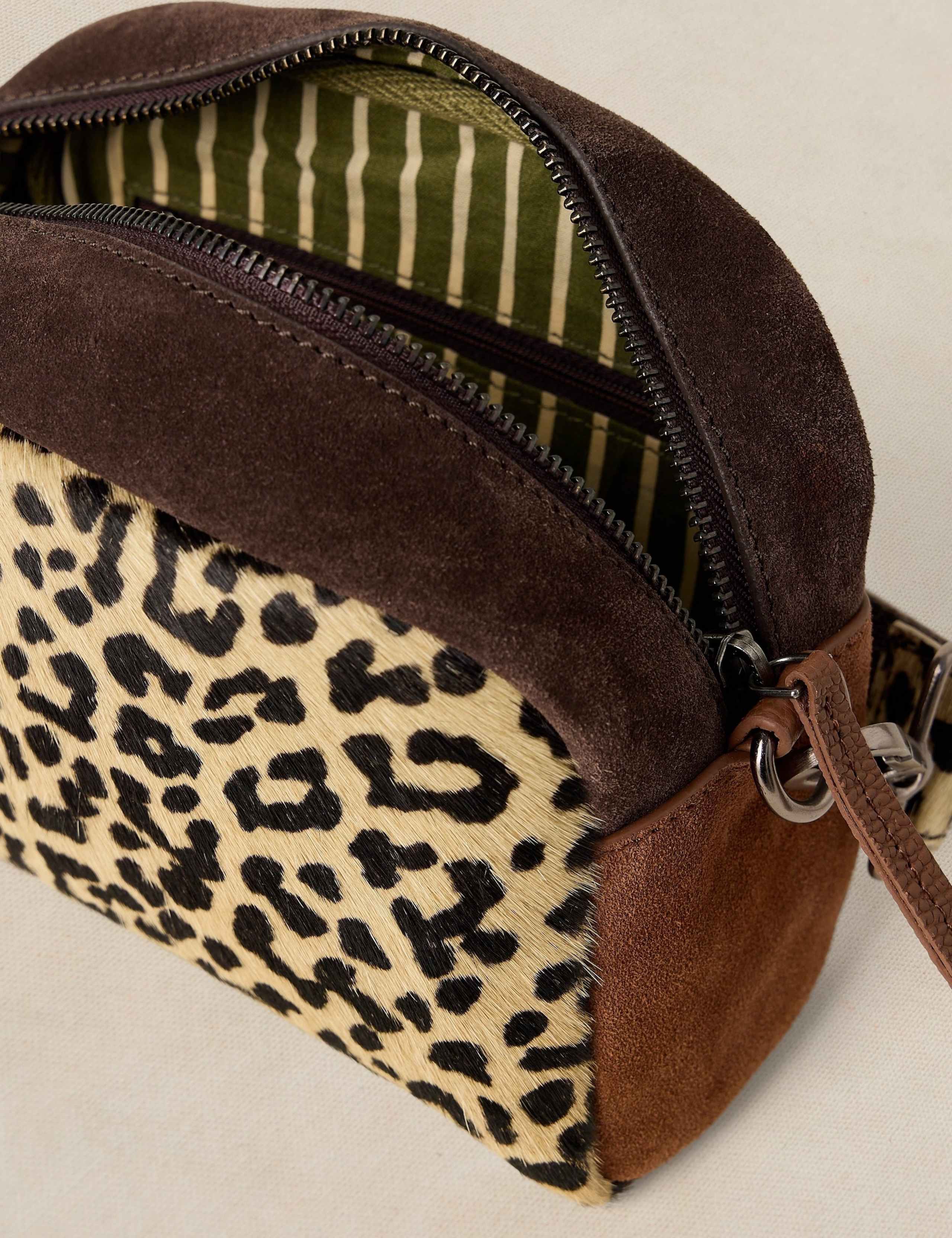 Leopard Print Leather Cross Body Bag 4 of 4